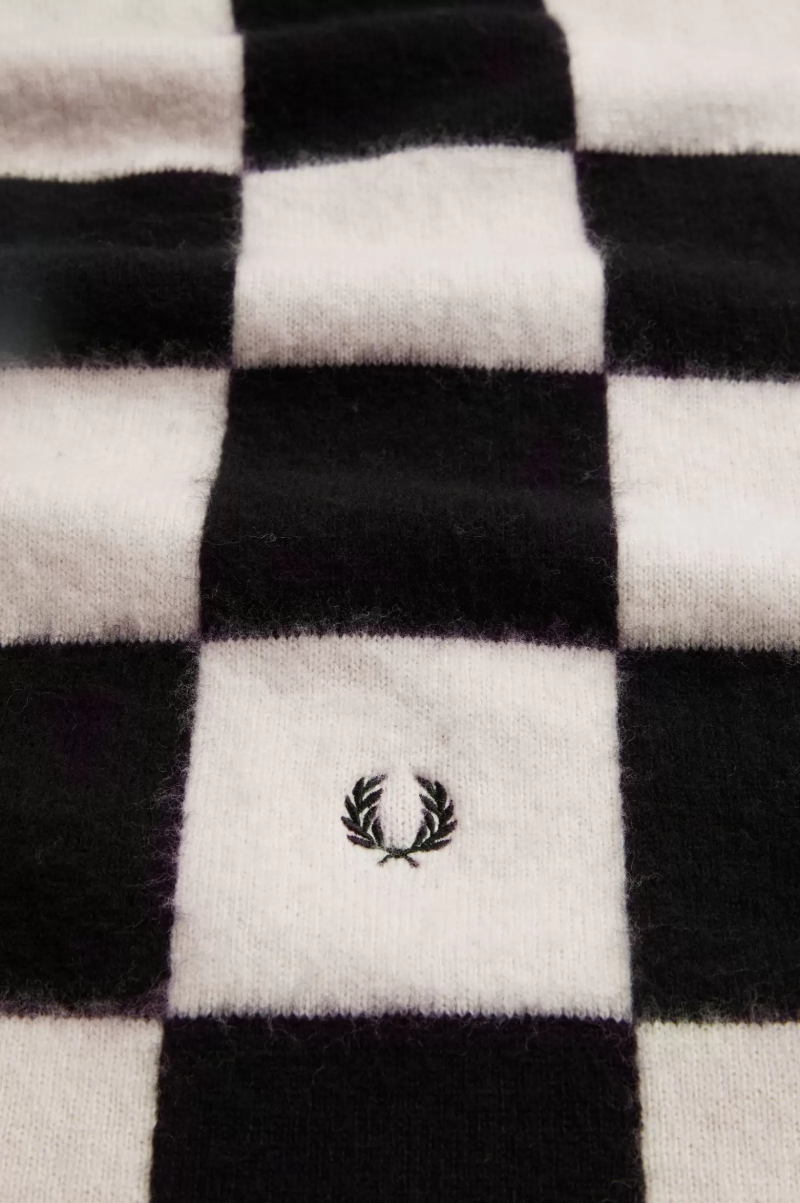 MULHER Fred Perry Cachecol Em Lã De Cordeiro Com Padrão De Xadrez