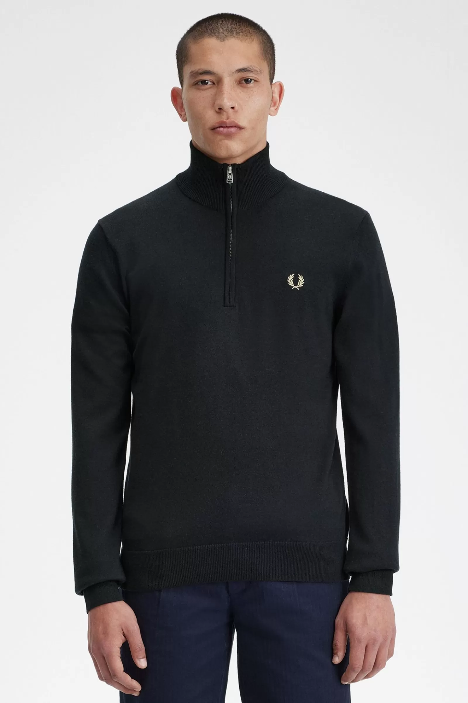 MULHER Fred Perry Camisola Com Meio Fecho De Correr Clássica