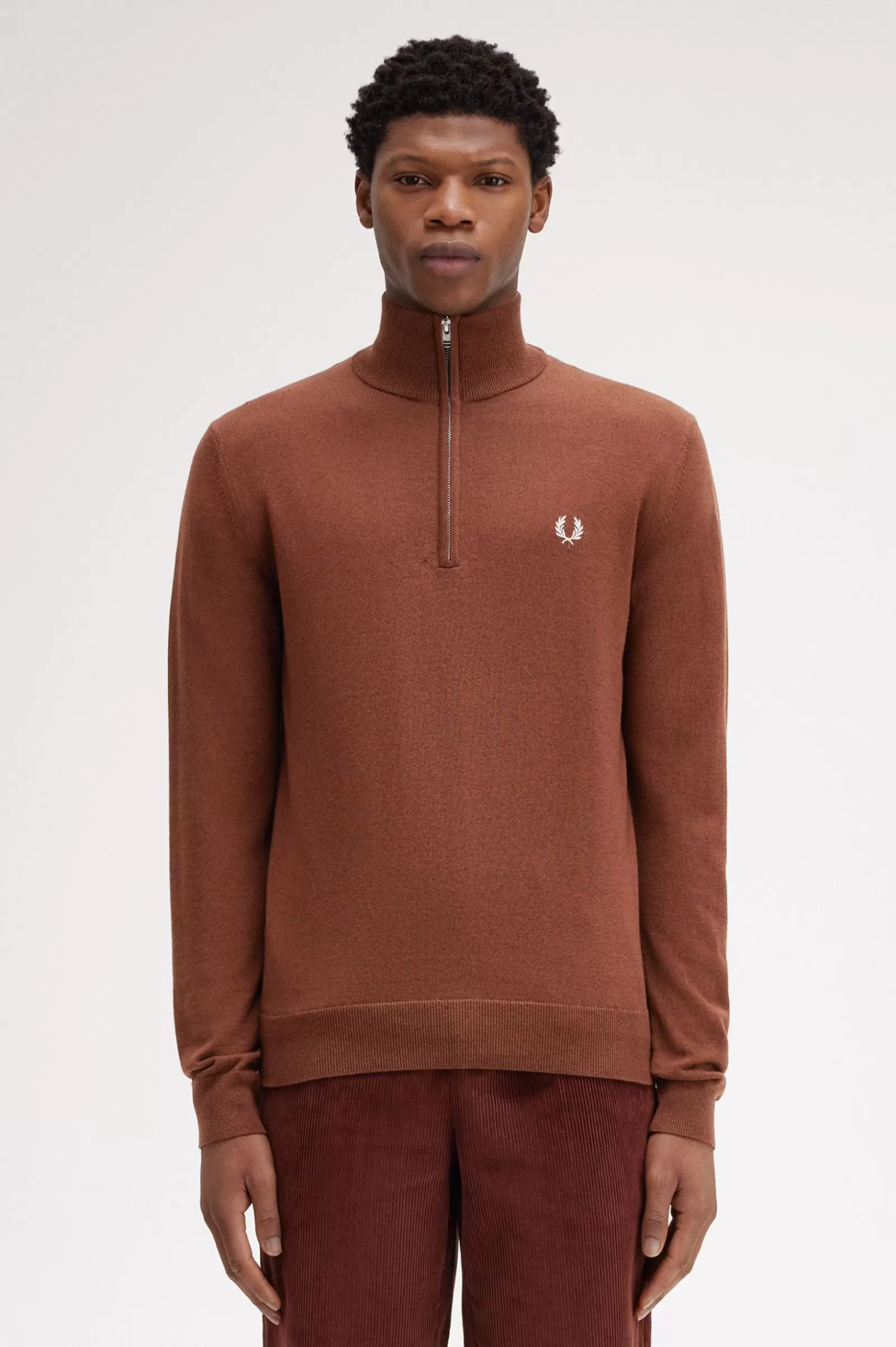 MULHER Fred Perry Camisola Com Meio Fecho De Correr Clássica