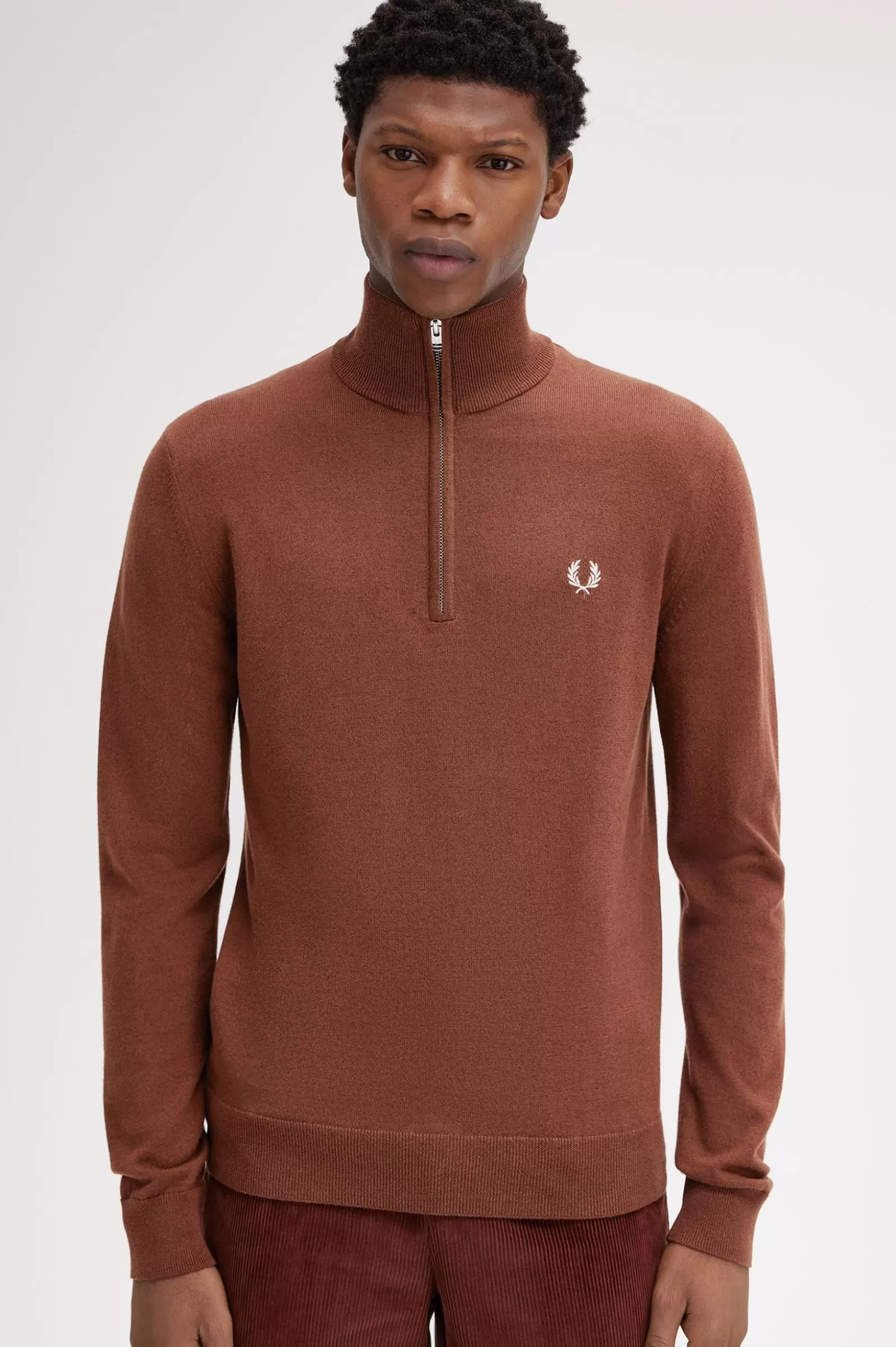 MULHER Fred Perry Camisola Com Meio Fecho De Correr Clássica