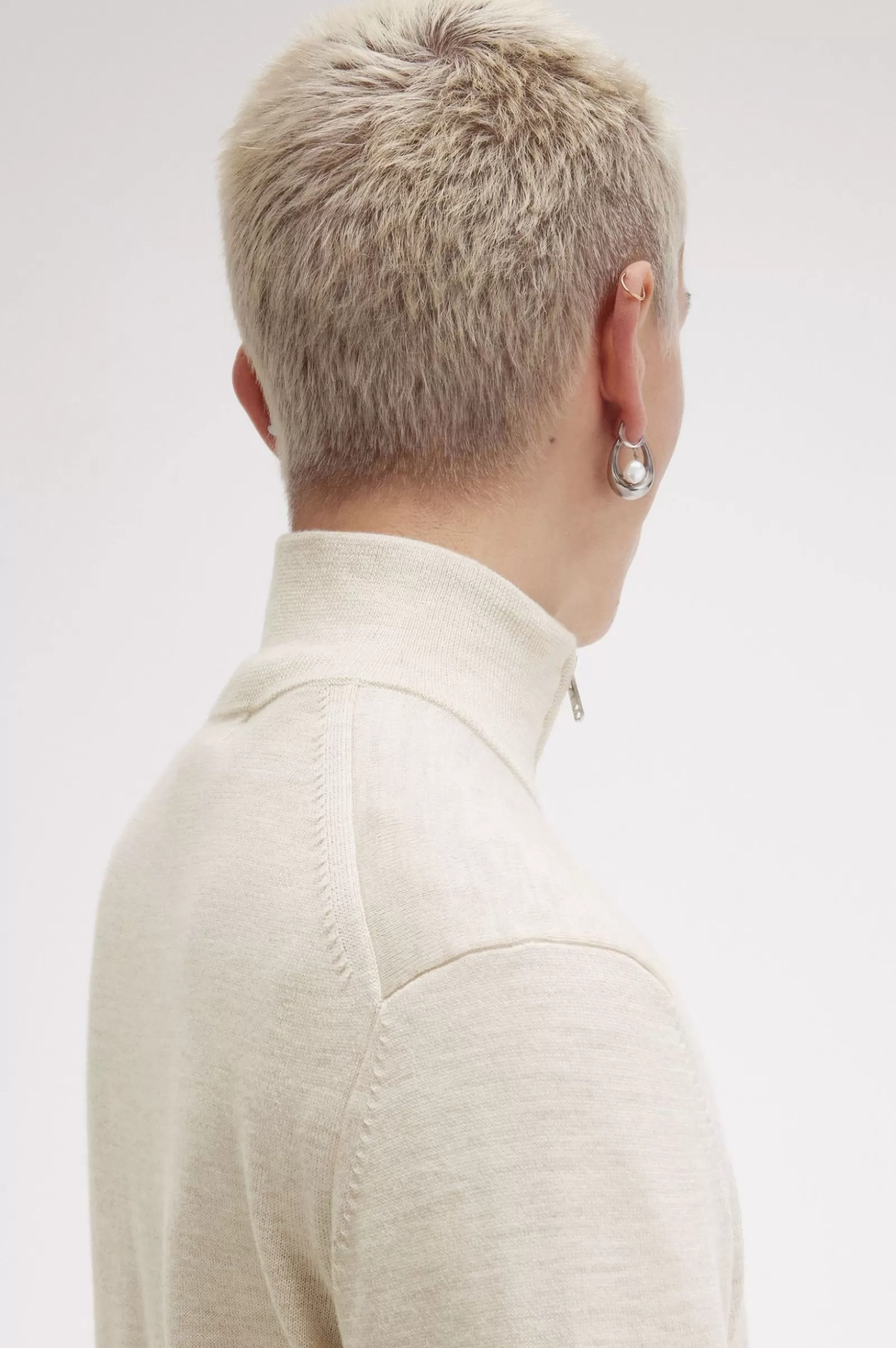 MULHER Fred Perry Camisola Com Meio Fecho De Correr Clássica