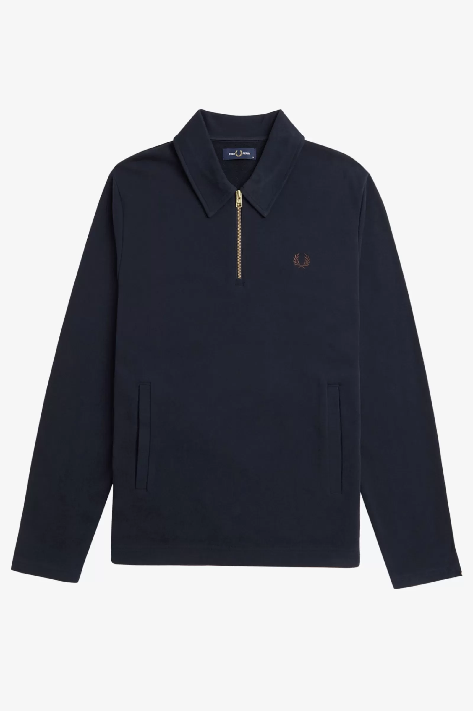 MULHER Fred Perry Camisola De Corte Largo Com Meio Fecho De Correr