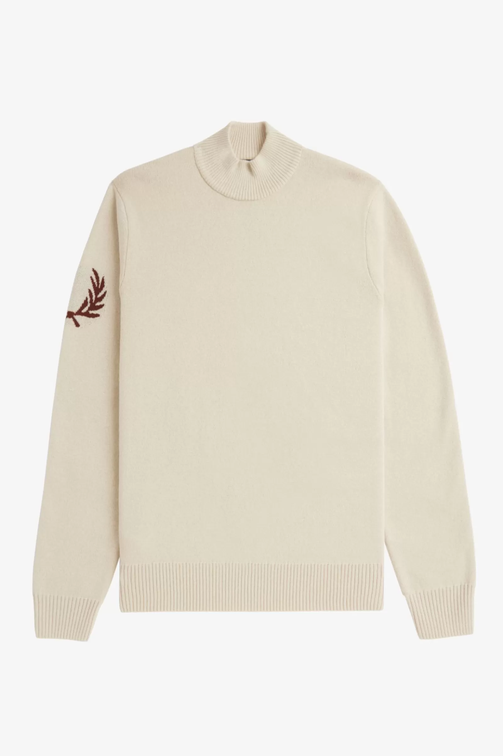 MULHER Fred Perry Camisola De Gola Subida Com A Coroa De Louros