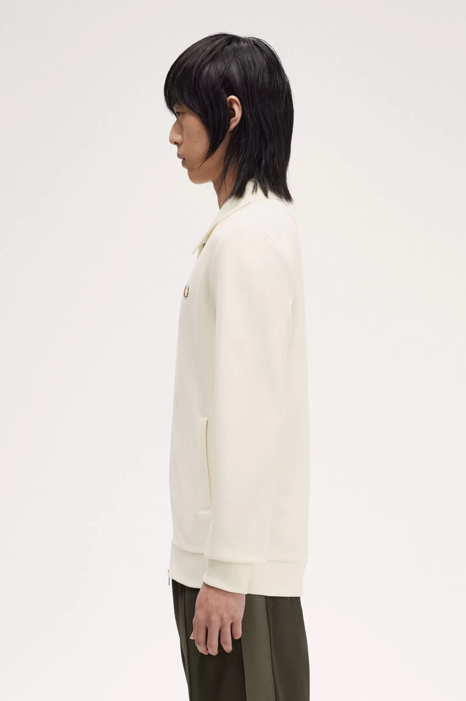 MULHER Fred Perry Camisola Em Malha Polar Escovada Com Fecho De Correr