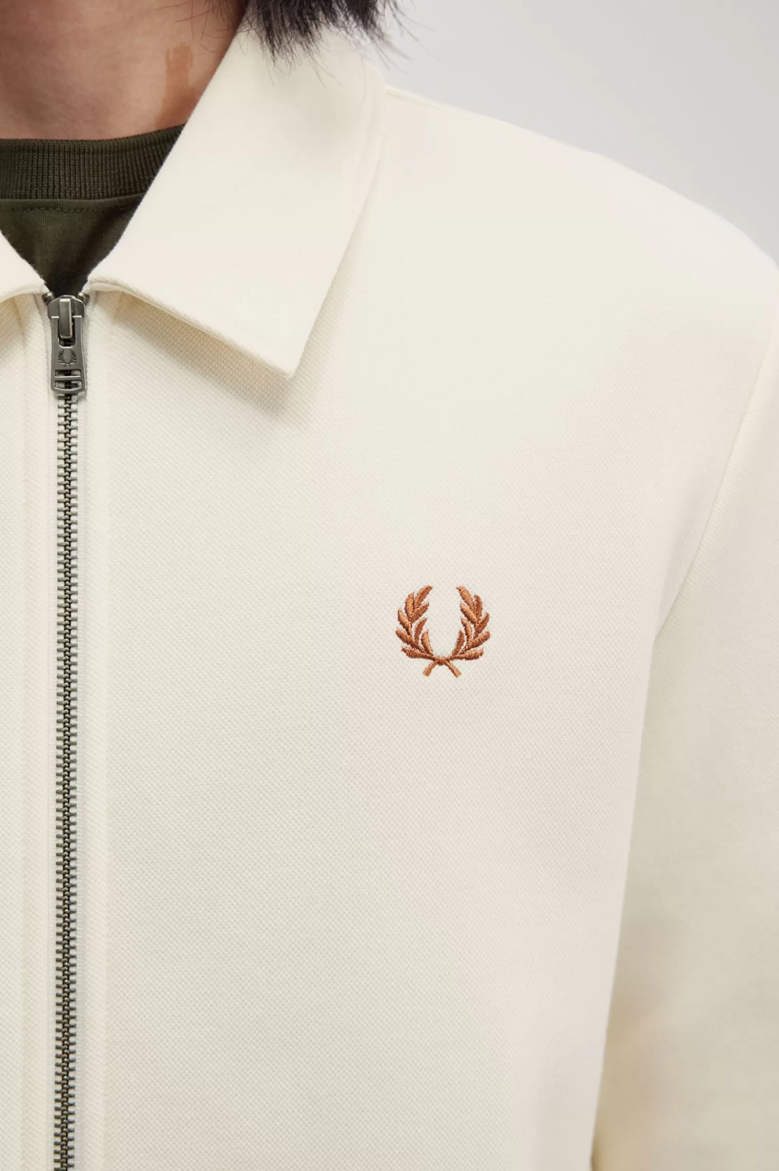 MULHER Fred Perry Camisola Em Malha Polar Escovada Com Fecho De Correr