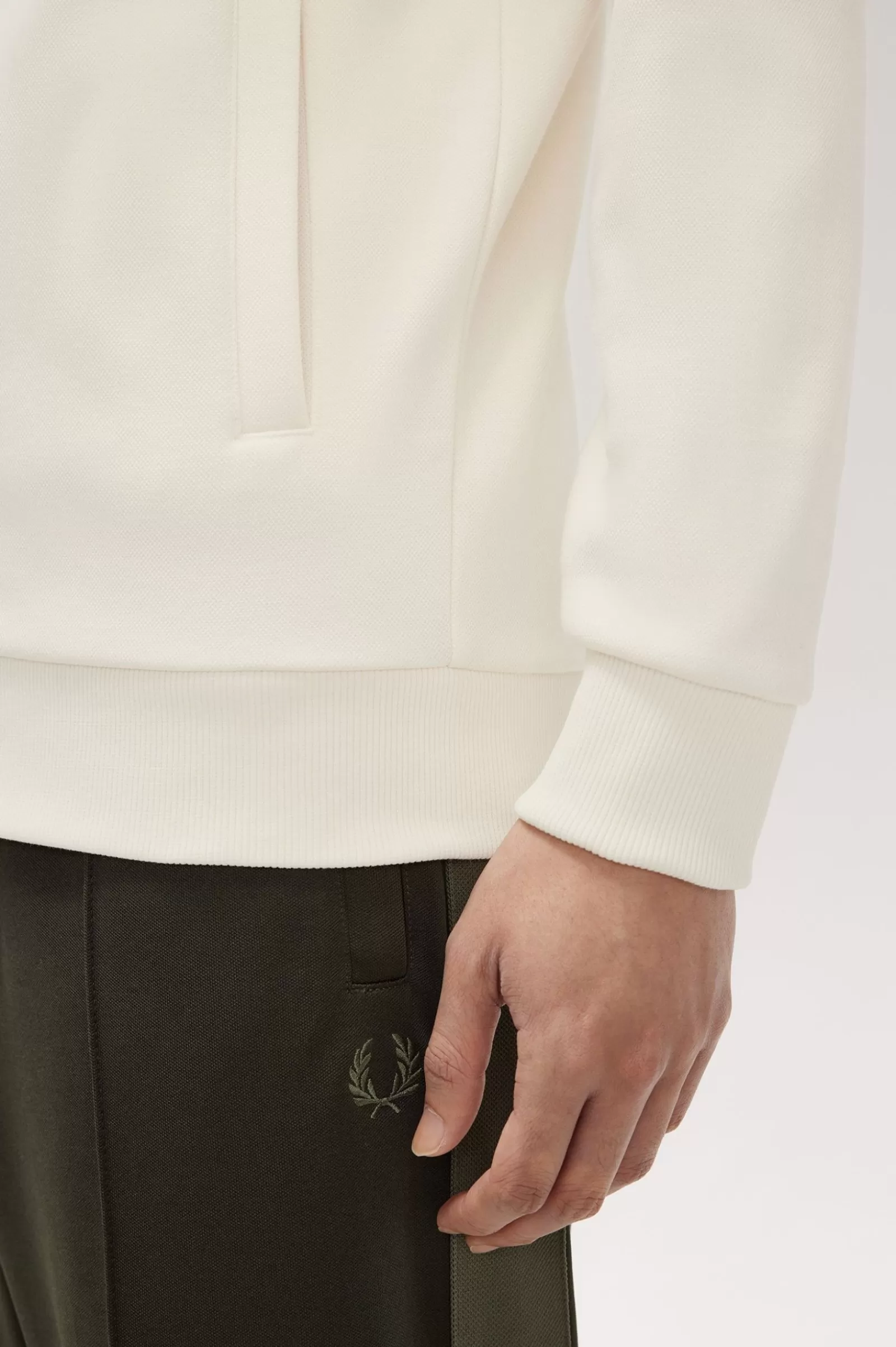 MULHER Fred Perry Camisola Em Malha Polar Escovada Com Fecho De Correr