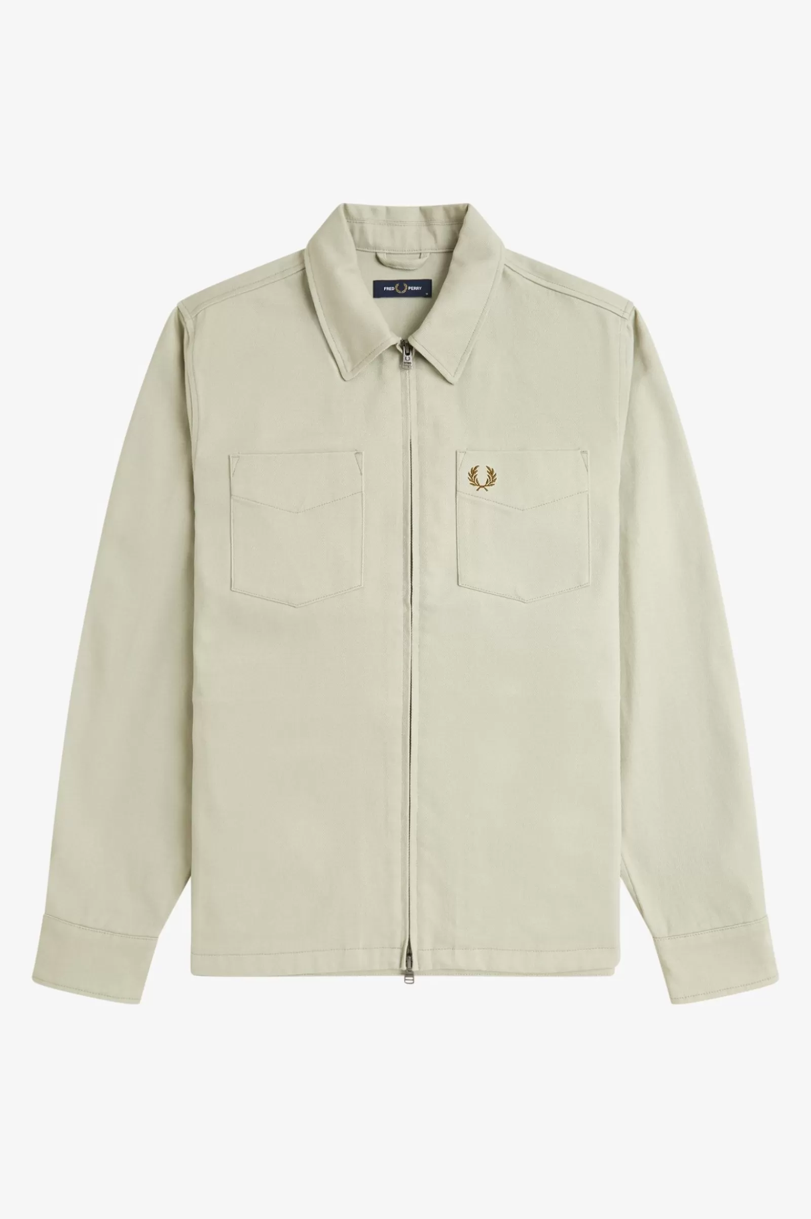 MULHER Fred Perry Casaco Camiseiro Com Fecho De Correr Em Sarja