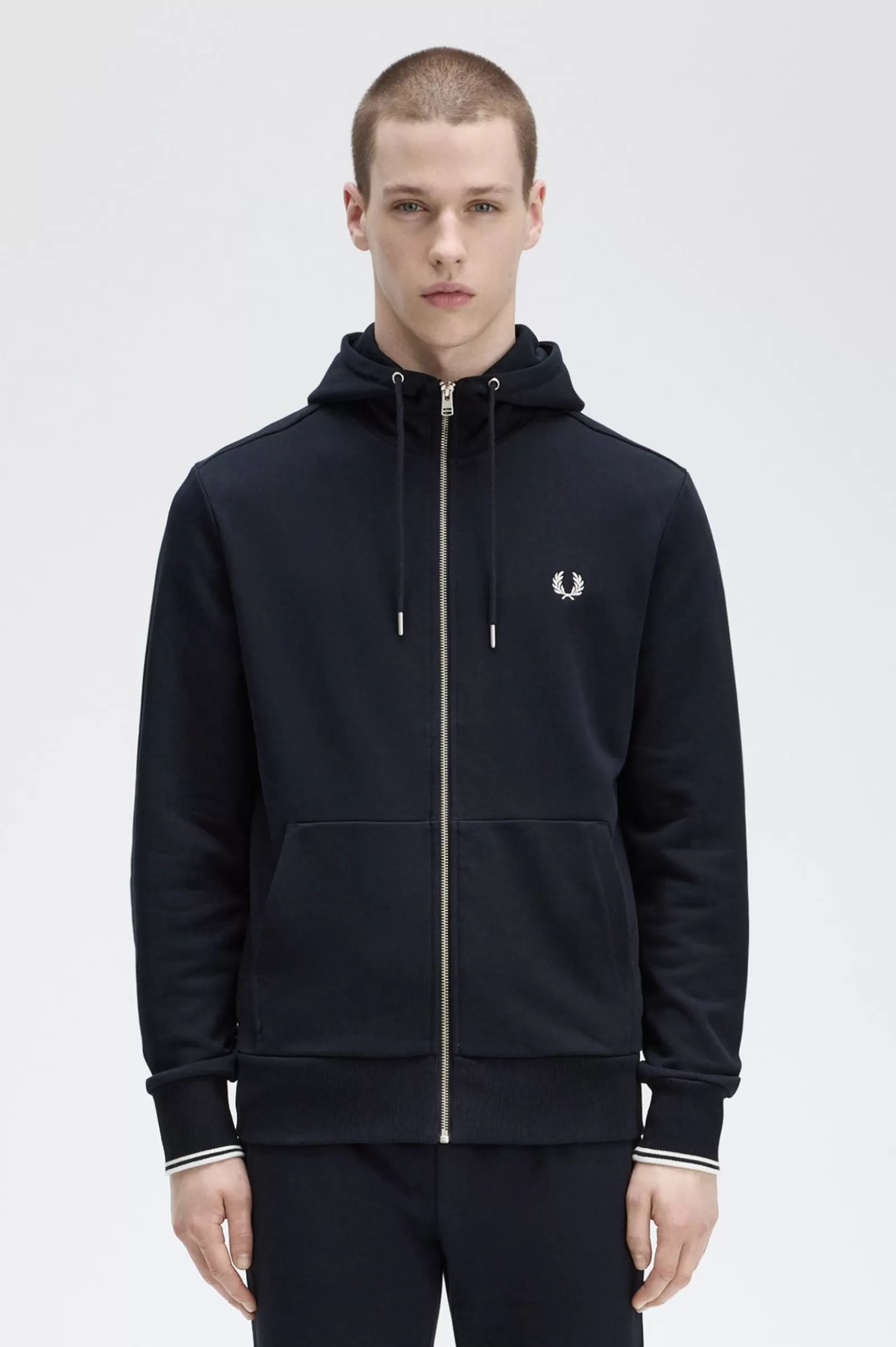MULHER Fred Perry Casaco Com Capuz E Fecho De Correr Integral