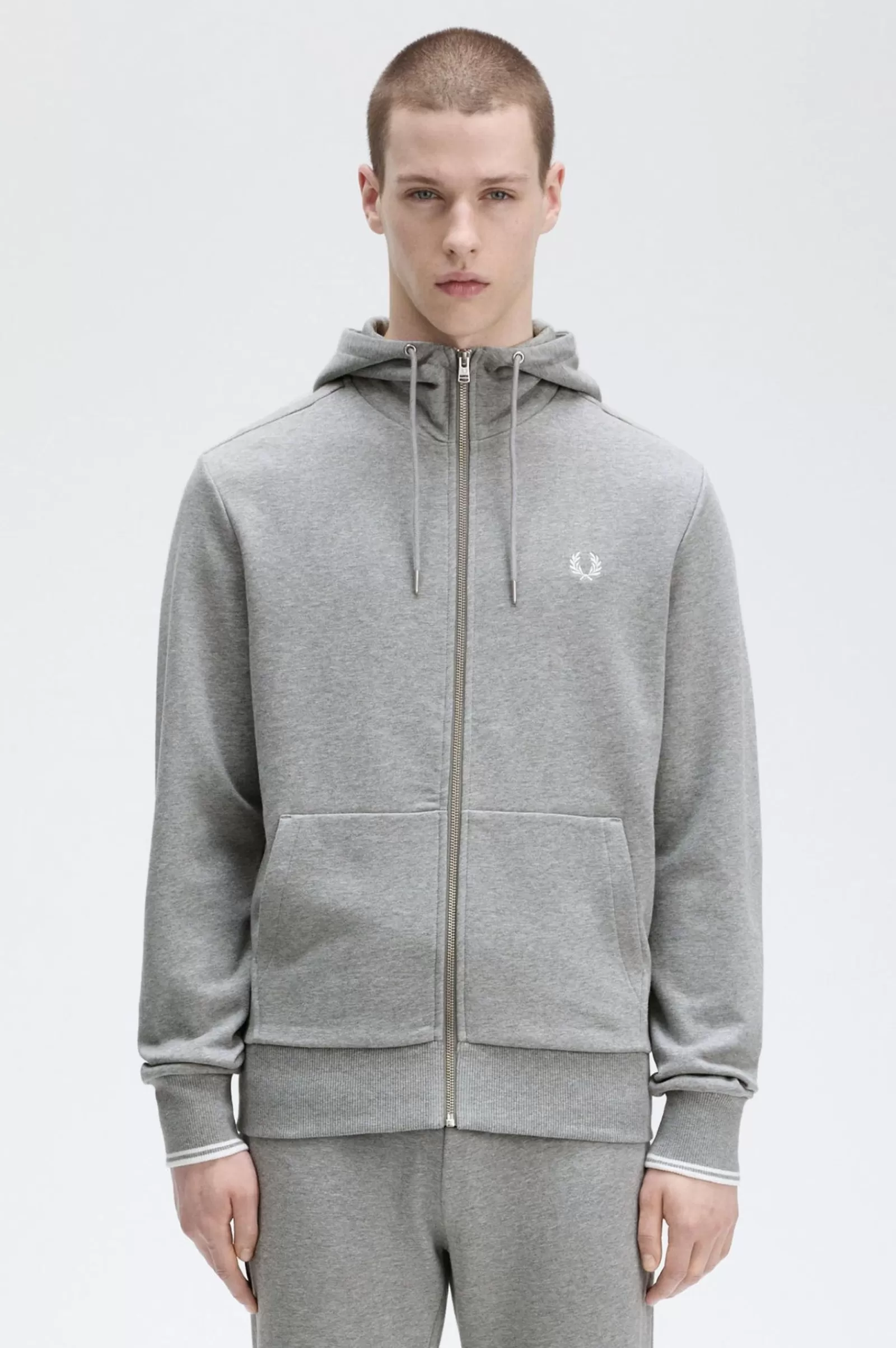 MULHER Fred Perry Casaco Com Capuz E Fecho De Correr Integral