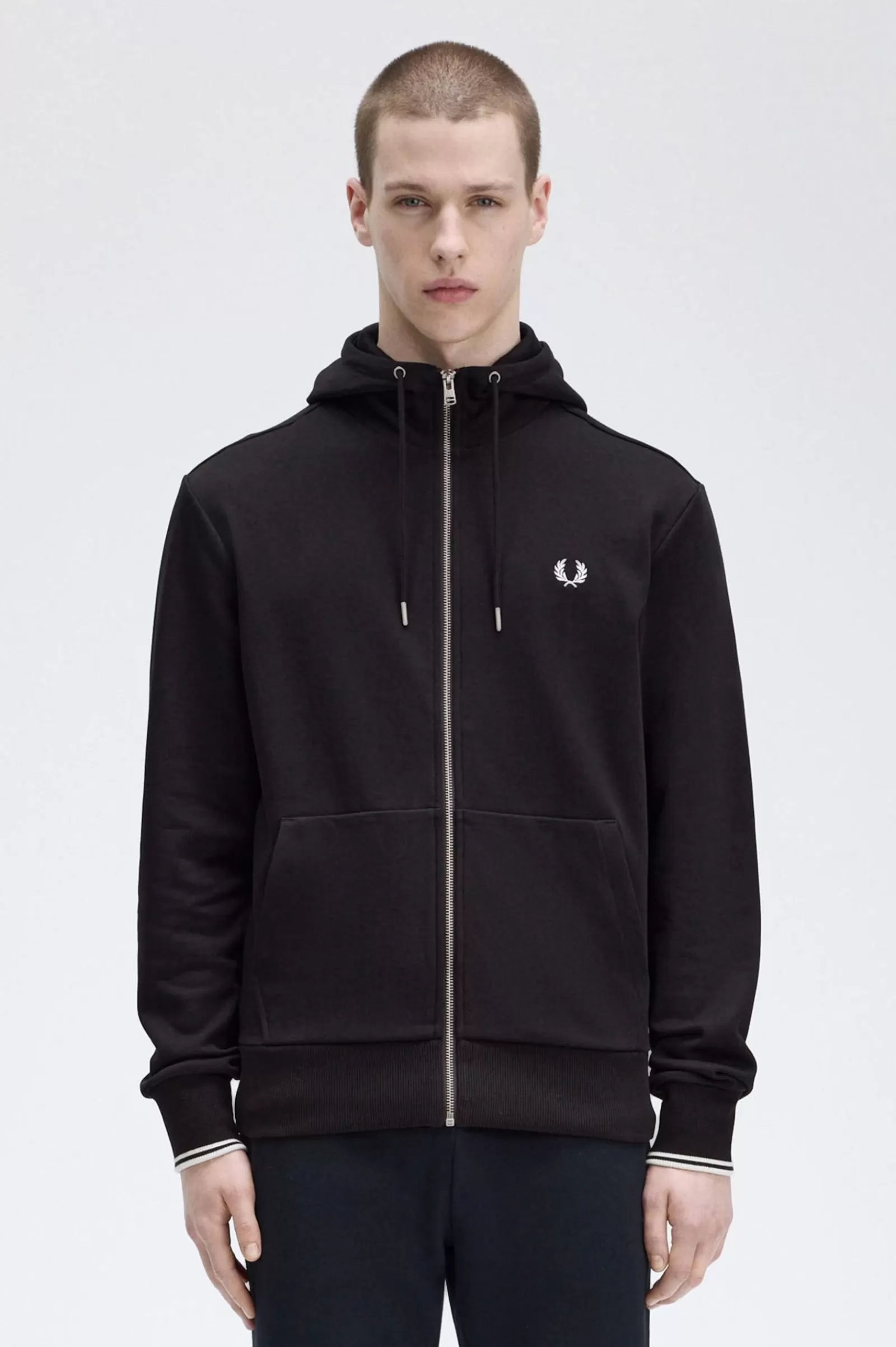 MULHER Fred Perry Casaco Com Capuz E Fecho De Correr Integral