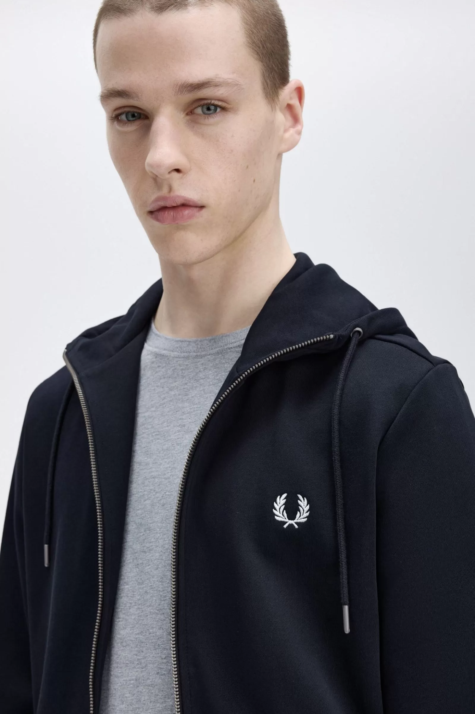 MULHER Fred Perry Casaco Com Capuz E Fecho De Correr Integral