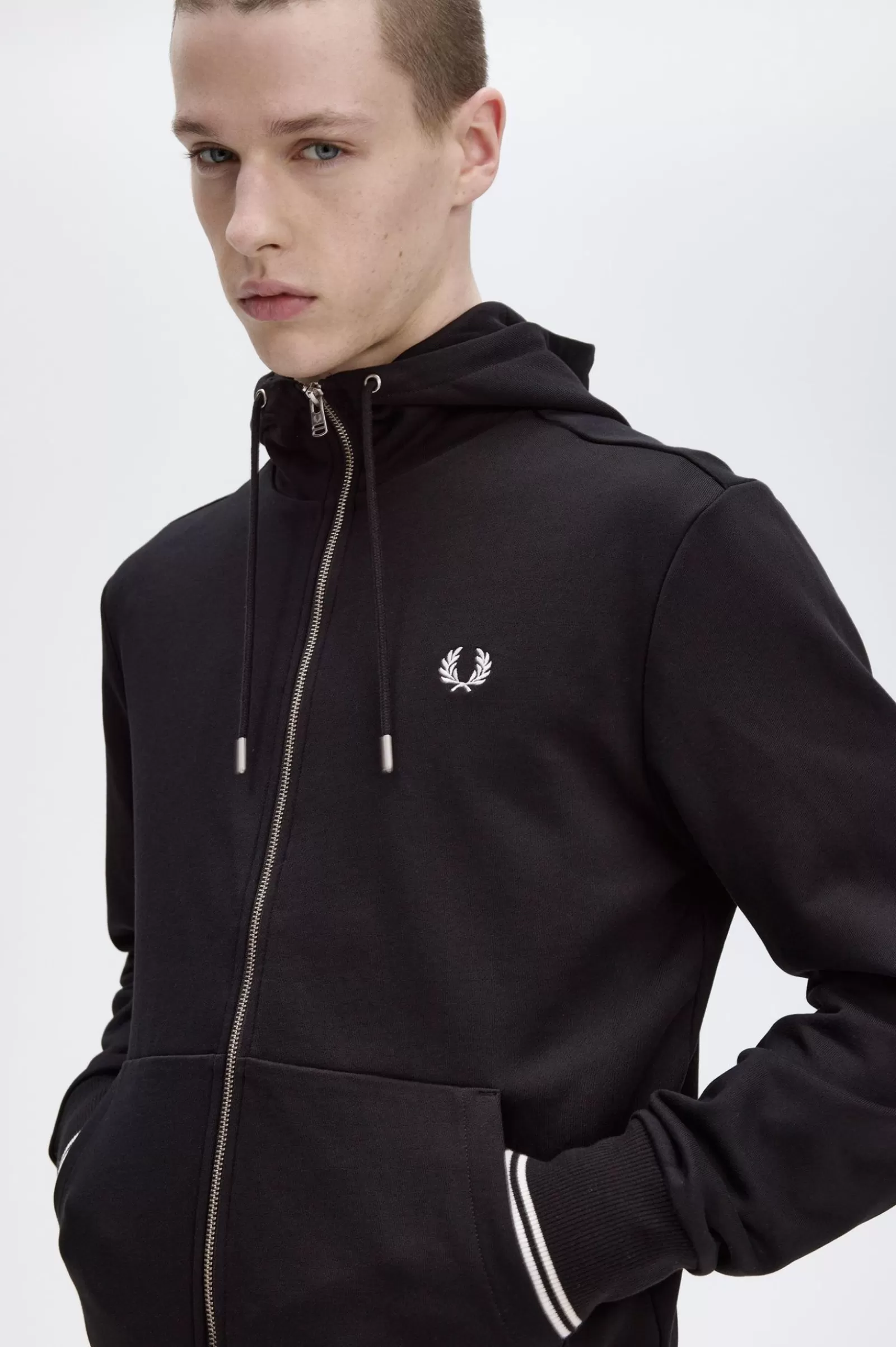 MULHER Fred Perry Casaco Com Capuz E Fecho De Correr Integral