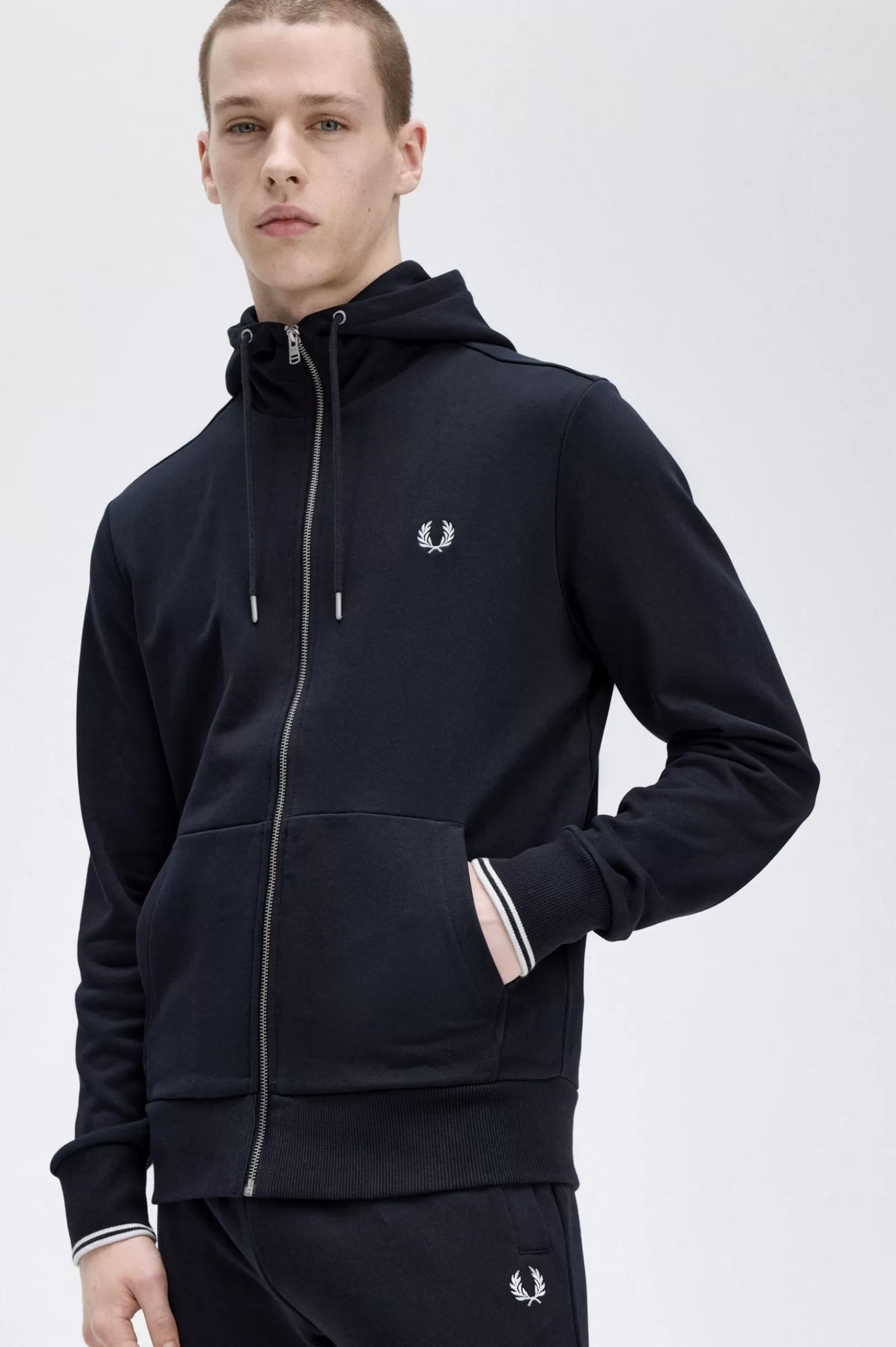 MULHER Fred Perry Casaco Com Capuz E Fecho De Correr Integral