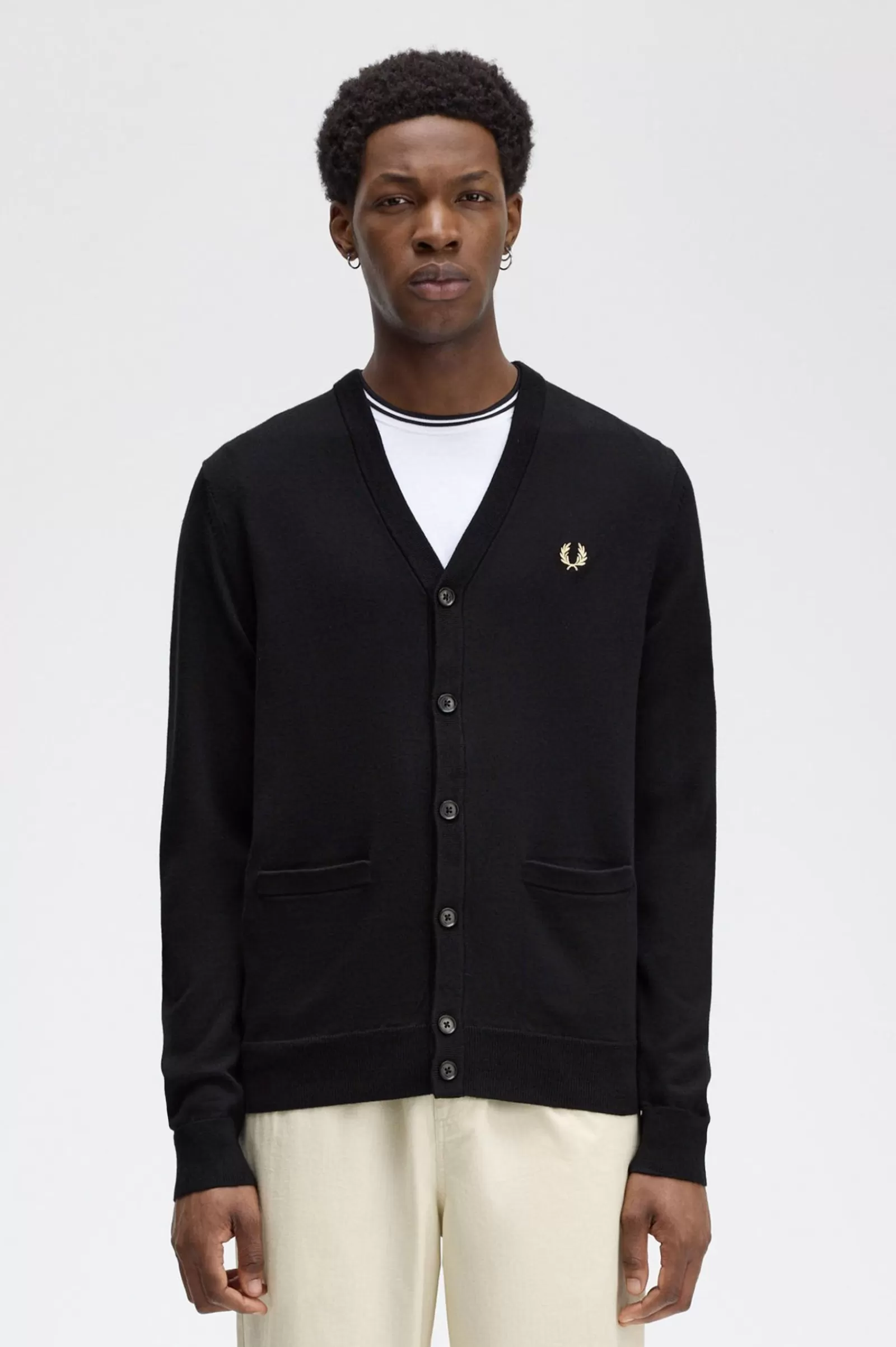 MULHER Fred Perry Casaco De Malha Clássico