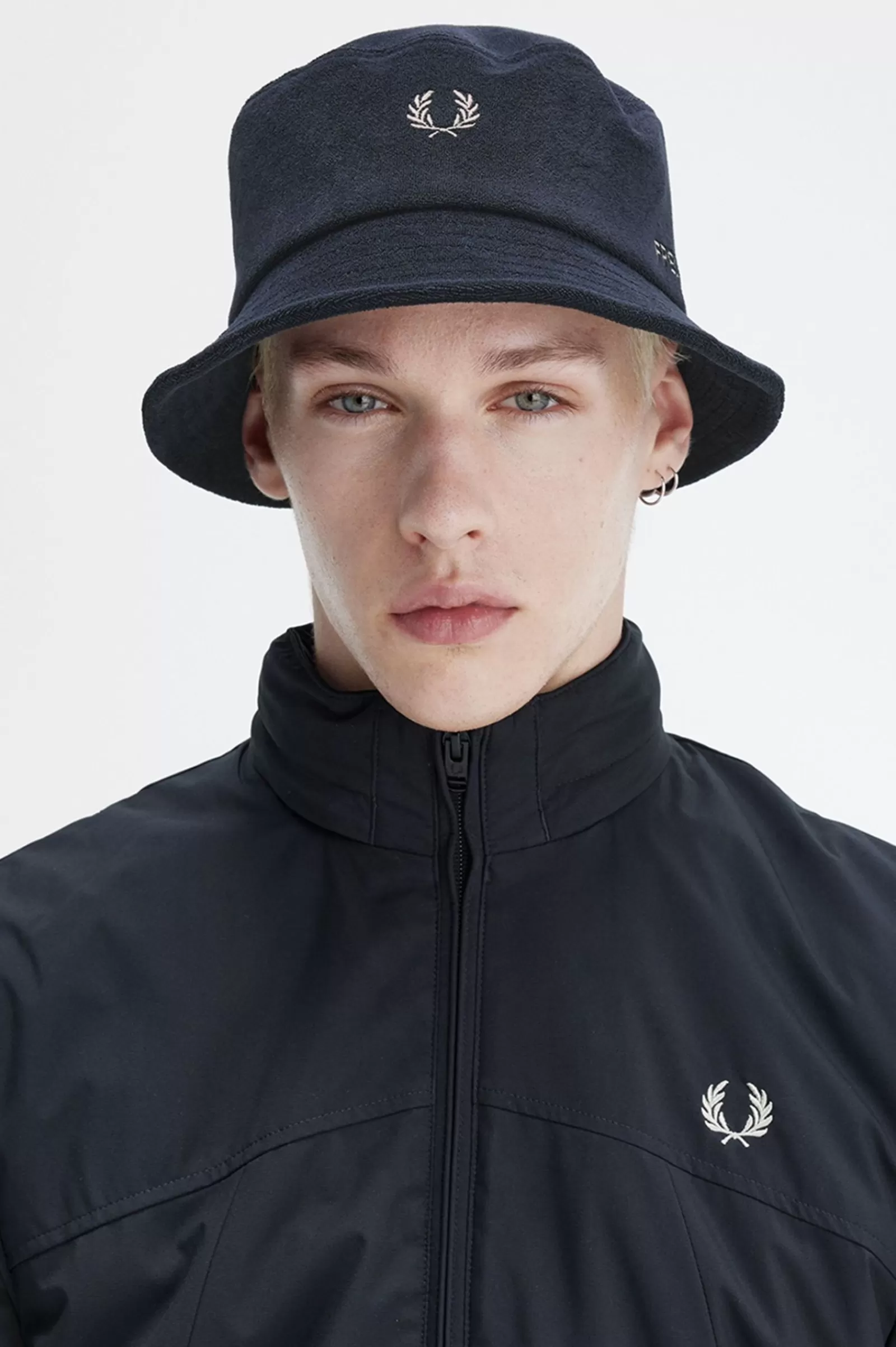 MULHER Fred Perry Chapéu Panamá Com Marca Dupla Em Tecido Turco