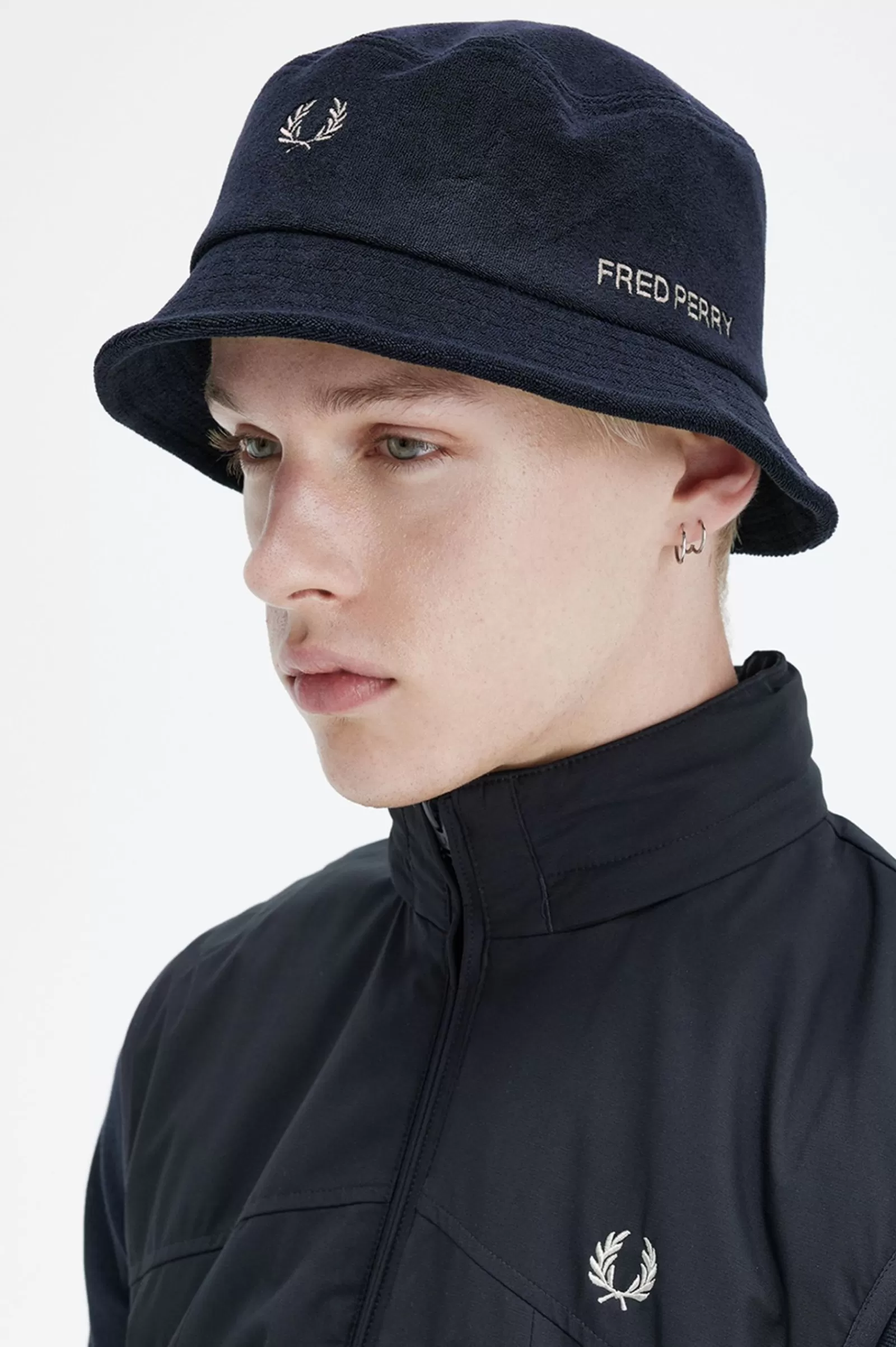 MULHER Fred Perry Chapéu Panamá Com Marca Dupla Em Tecido Turco