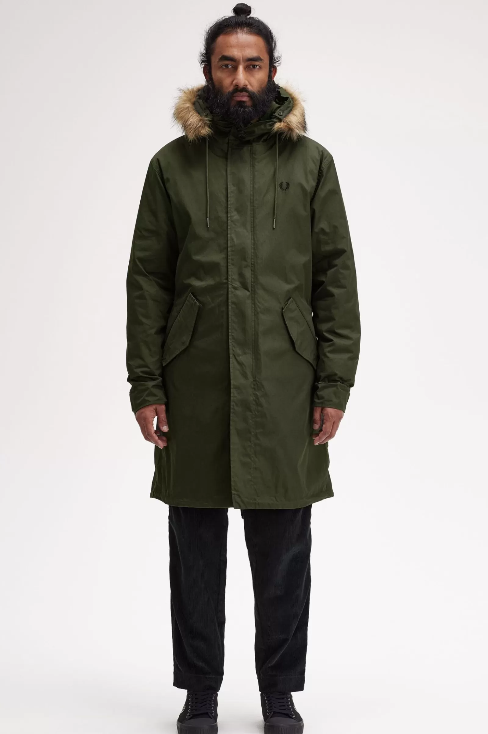 MULHER Fred Perry Parka Com Forro Removível