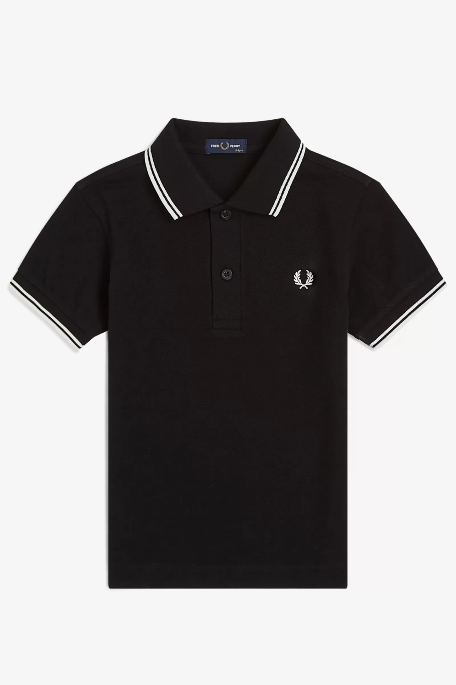 Fred Perry Polo Com Borda Com Ponto Cescontínuo Dupla Para Criança