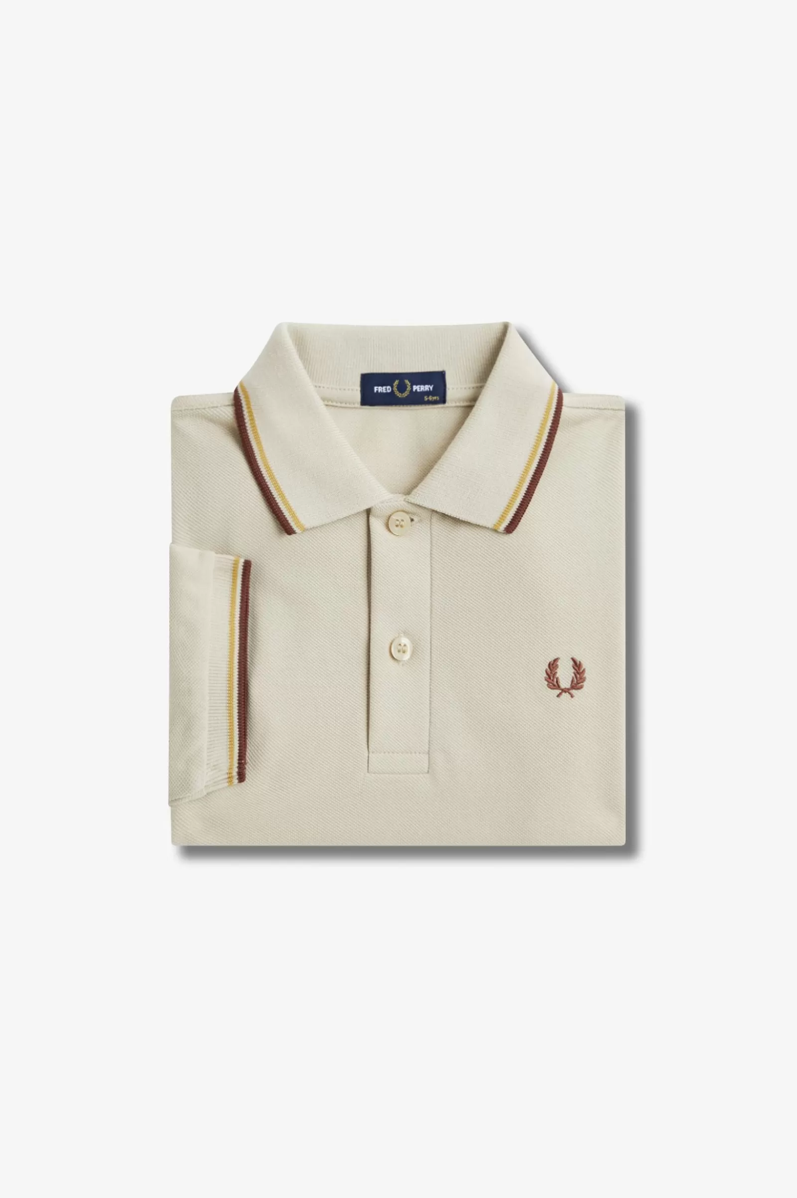 Fred Perry Polo Com Borda Com Ponto Descontínuo Dupla Para Criança