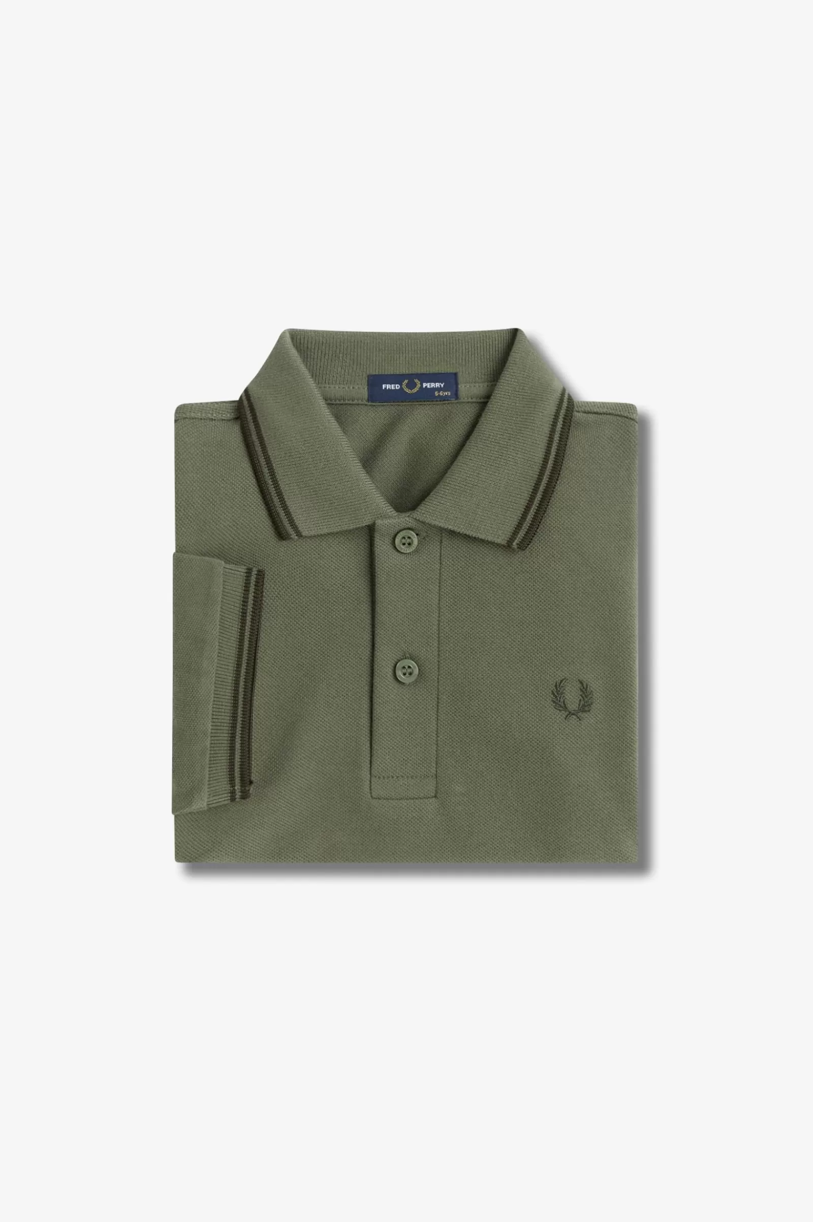 Fred Perry Polo Com Borda Com Ponto Descontínuo Dupla Para Criança