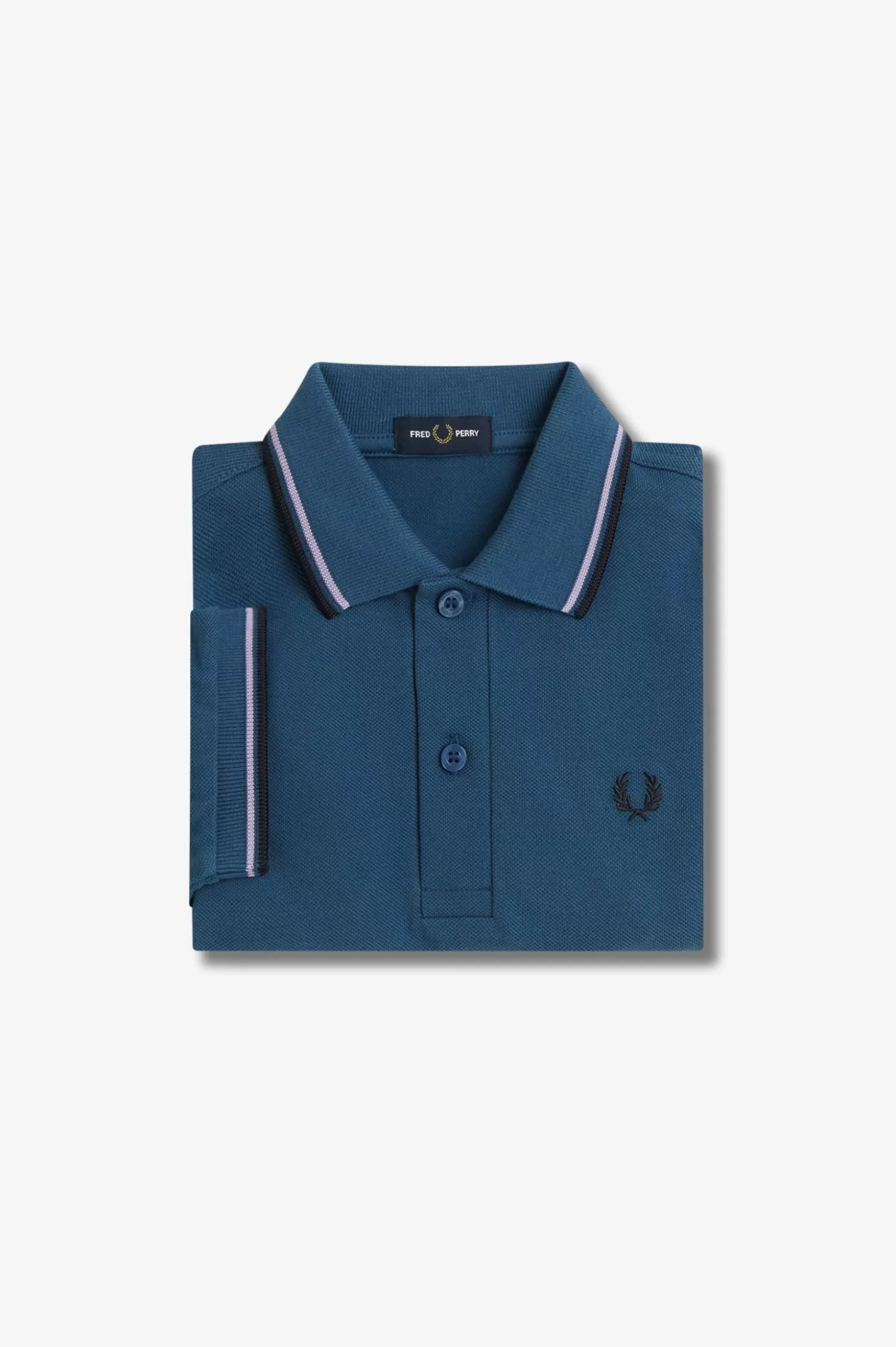 Fred Perry Polo Com Borda Com Ponto Descontínuo Dupla Para Criança