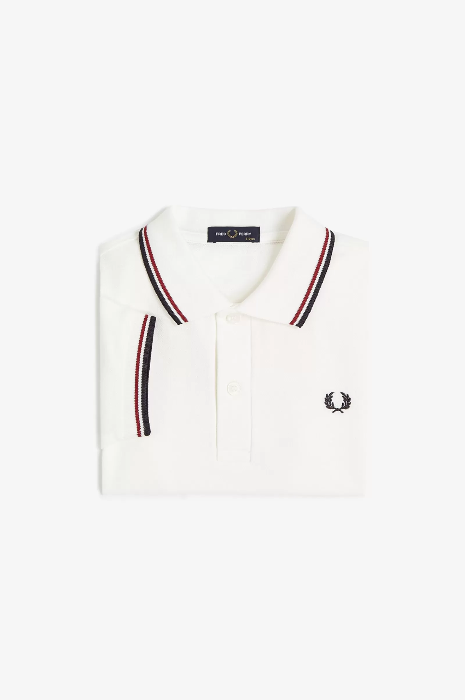 Fred Perry Polo Com Borda Com Ponto Descontínuo Dupla Para Criança