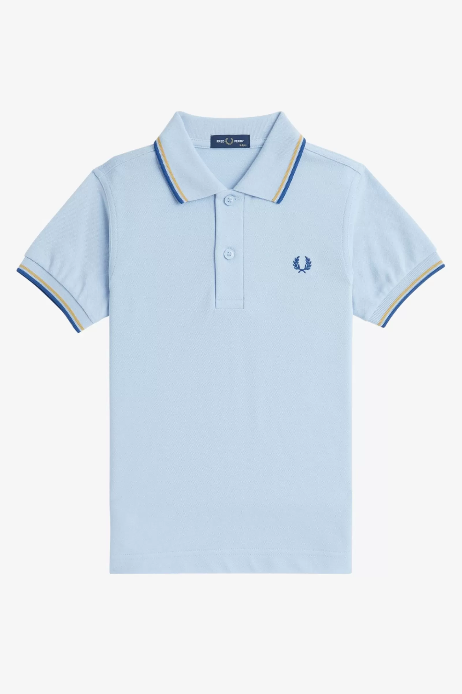 Fred Perry Polo Com Borda Com Ponto Descontínuo Dupla Para Criança