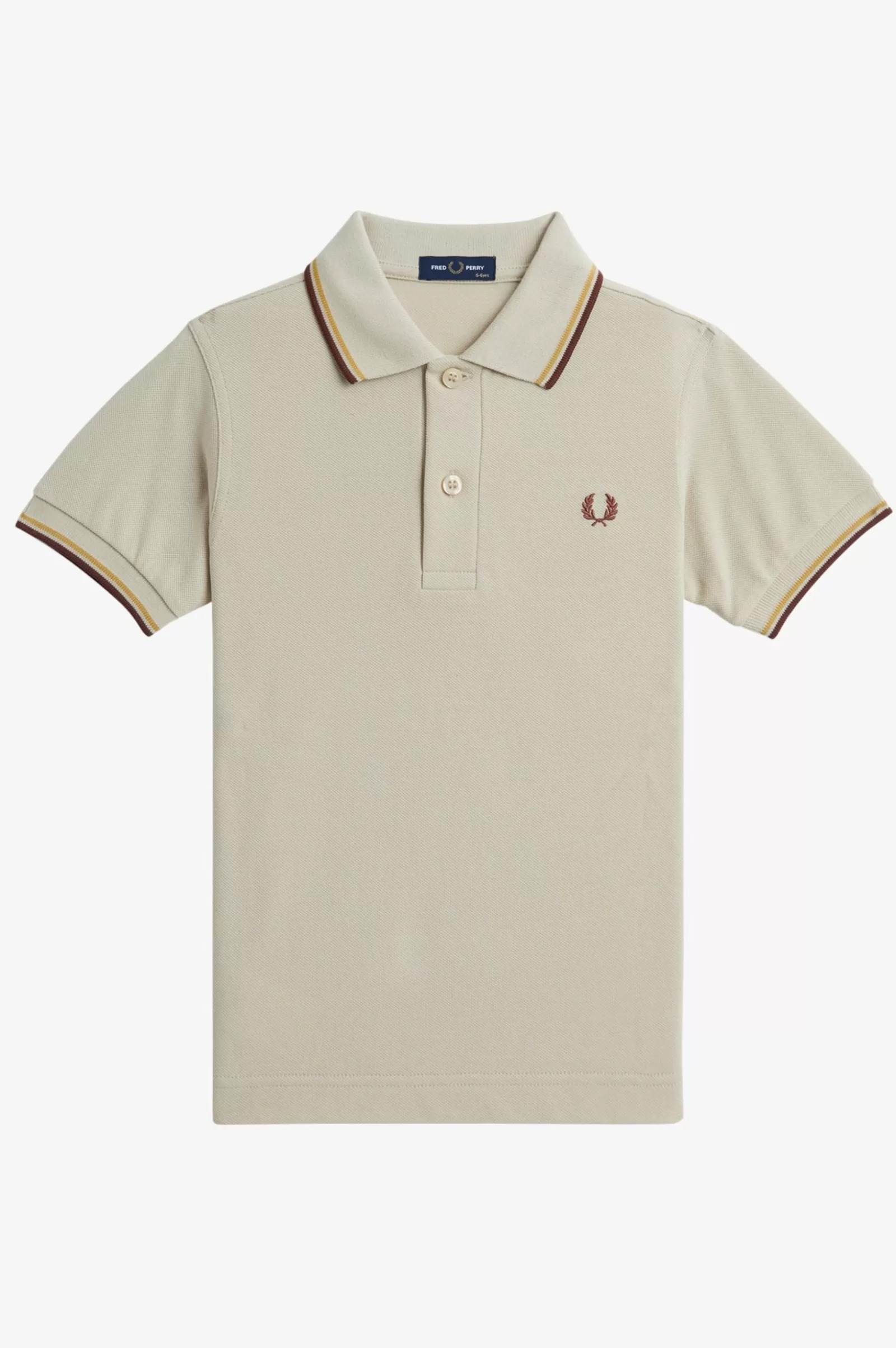 Fred Perry Polo Com Borda Com Ponto Descontínuo Dupla Para Criança