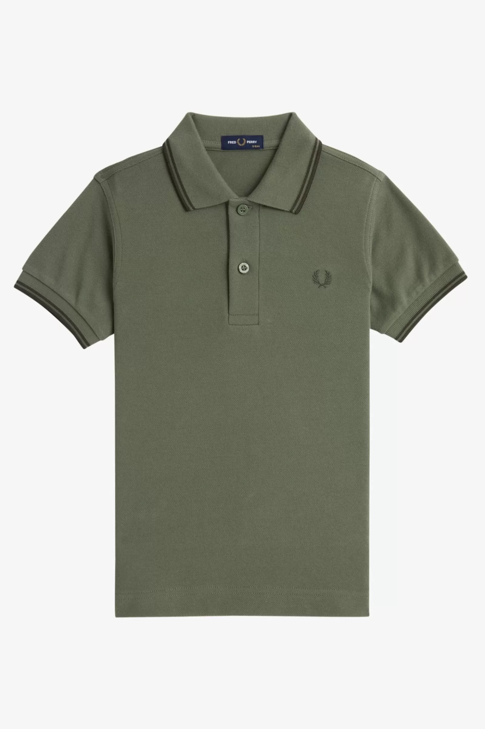 Fred Perry Polo Com Borda Com Ponto Descontínuo Dupla Para Criança