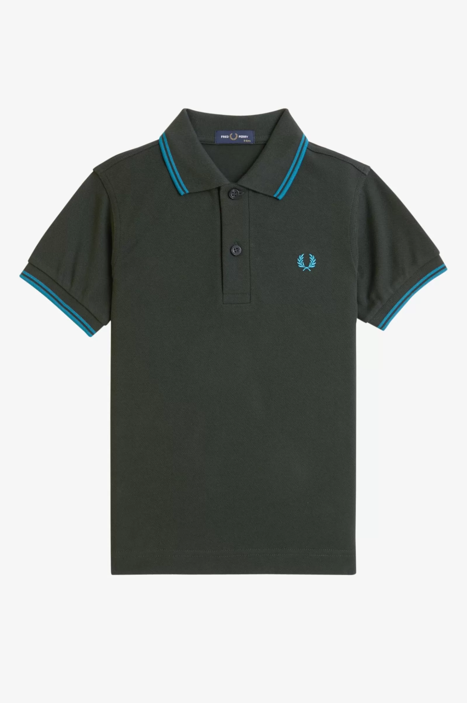 Fred Perry Polo Com Borda Com Ponto Descontínuo Dupla Para Criança