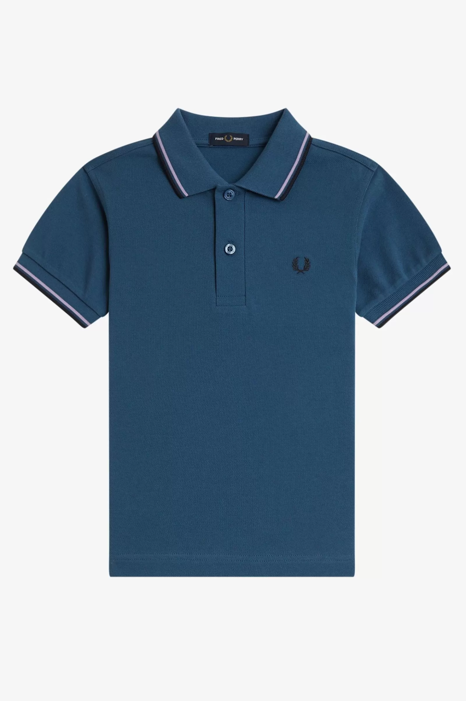 Fred Perry Polo Com Borda Com Ponto Descontínuo Dupla Para Criança