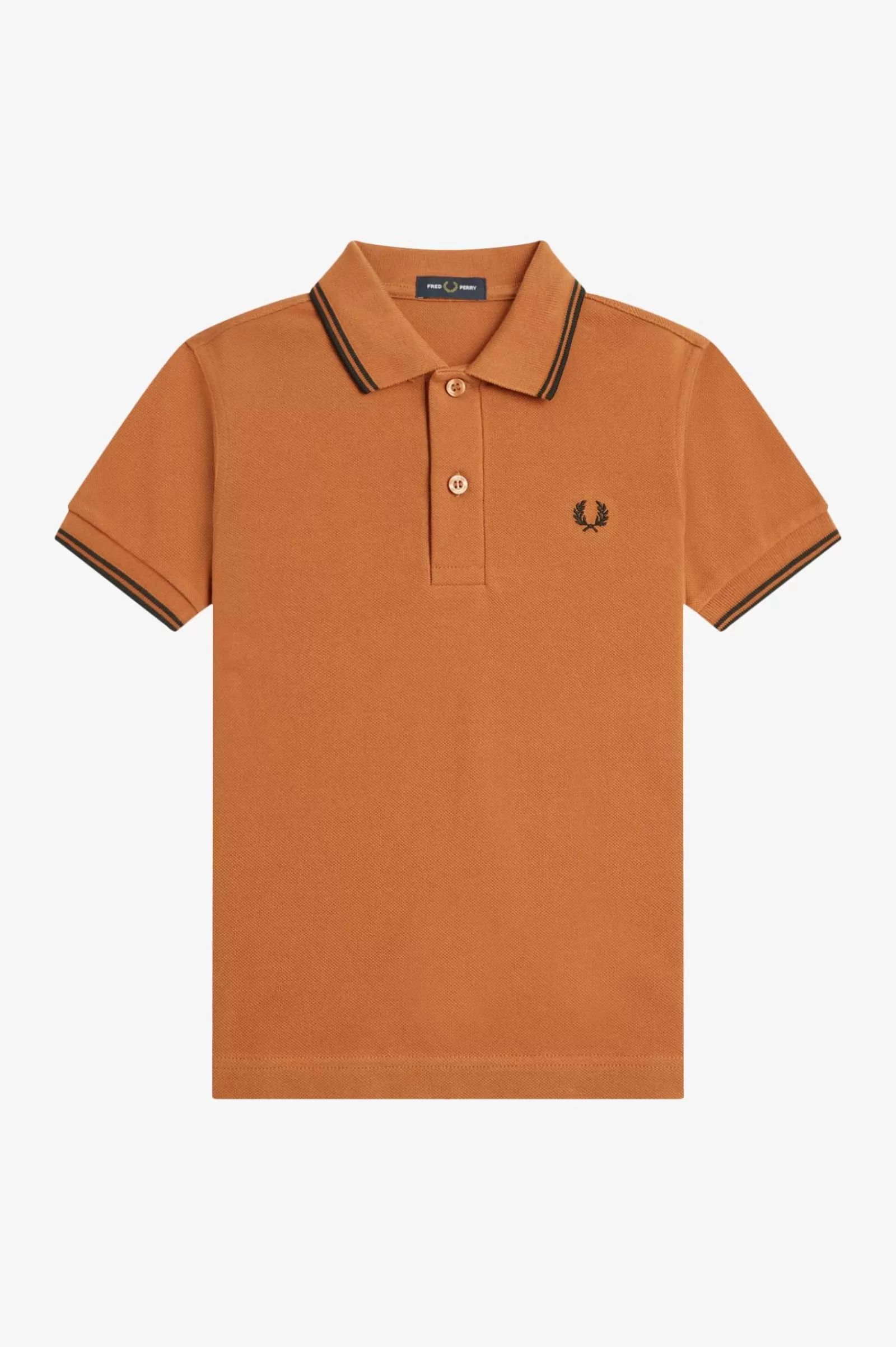Fred Perry Polo Com Borda Com Ponto Descontínuo Dupla Para Criança