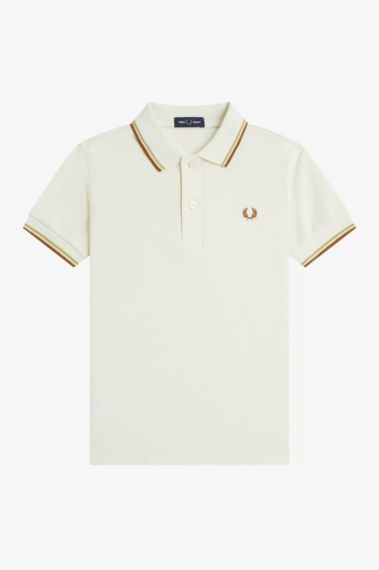 Fred Perry Polo Com Borda Com Ponto Descontínuo Dupla Para Criança