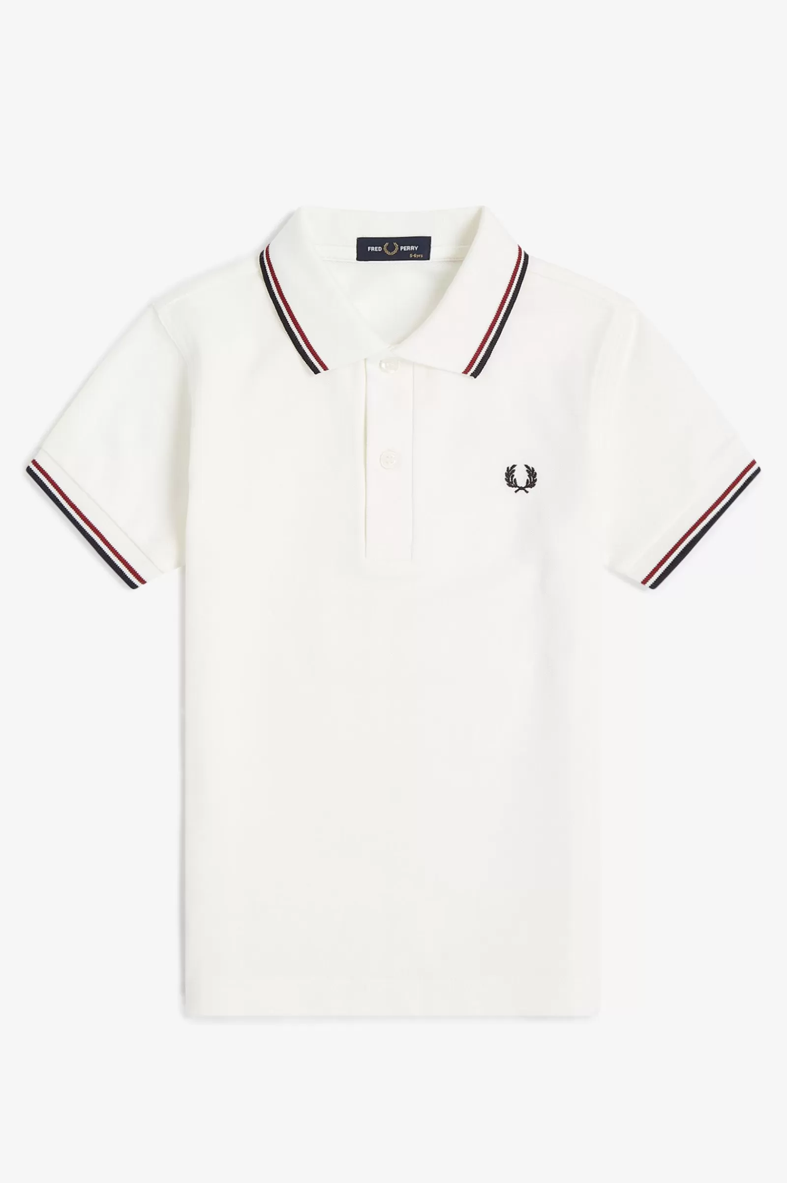 Fred Perry Polo Com Borda Com Ponto Descontínuo Dupla Para Criança