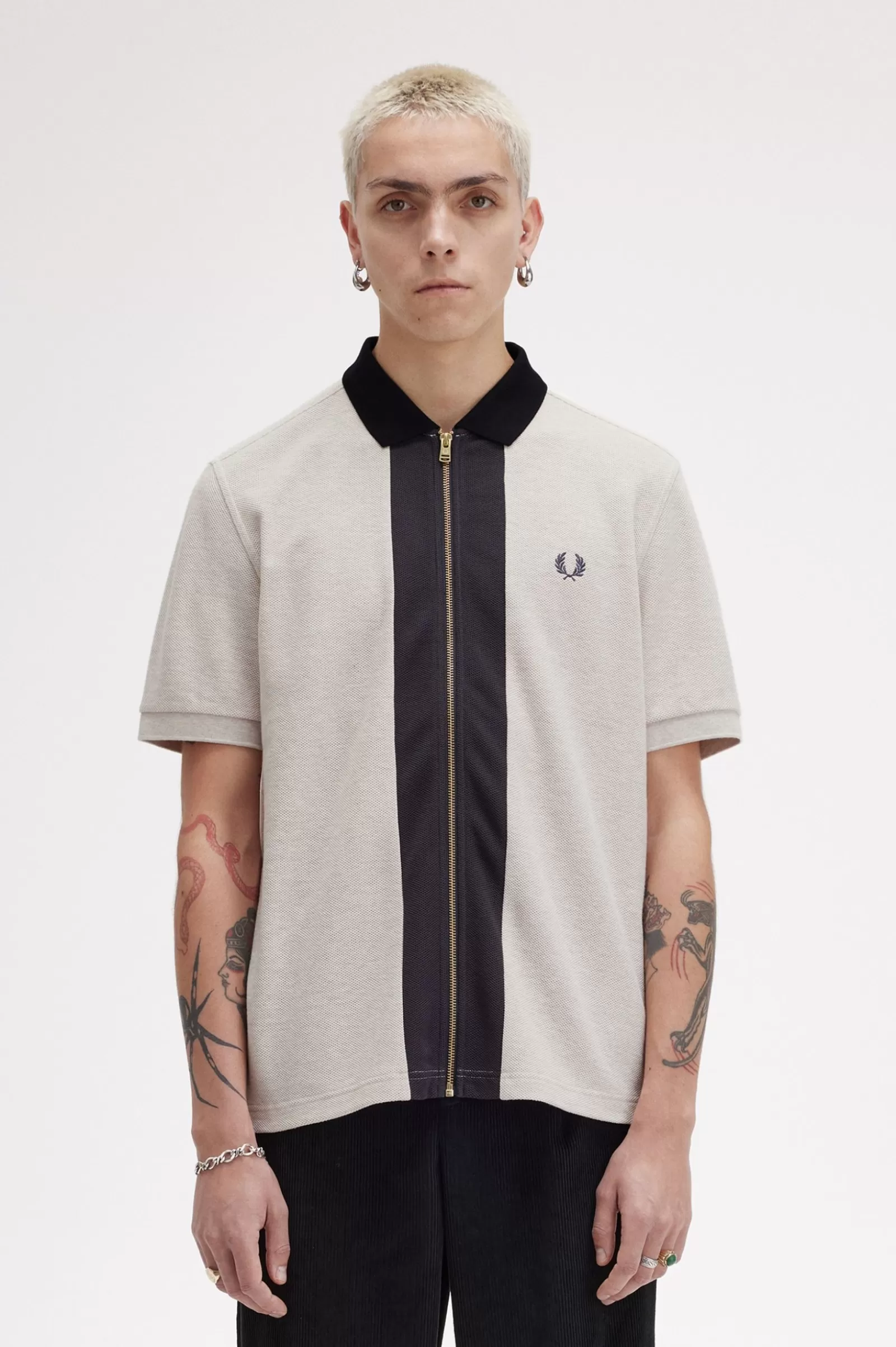 MULHER Fred Perry Polo Com Fecho De Correr Integral