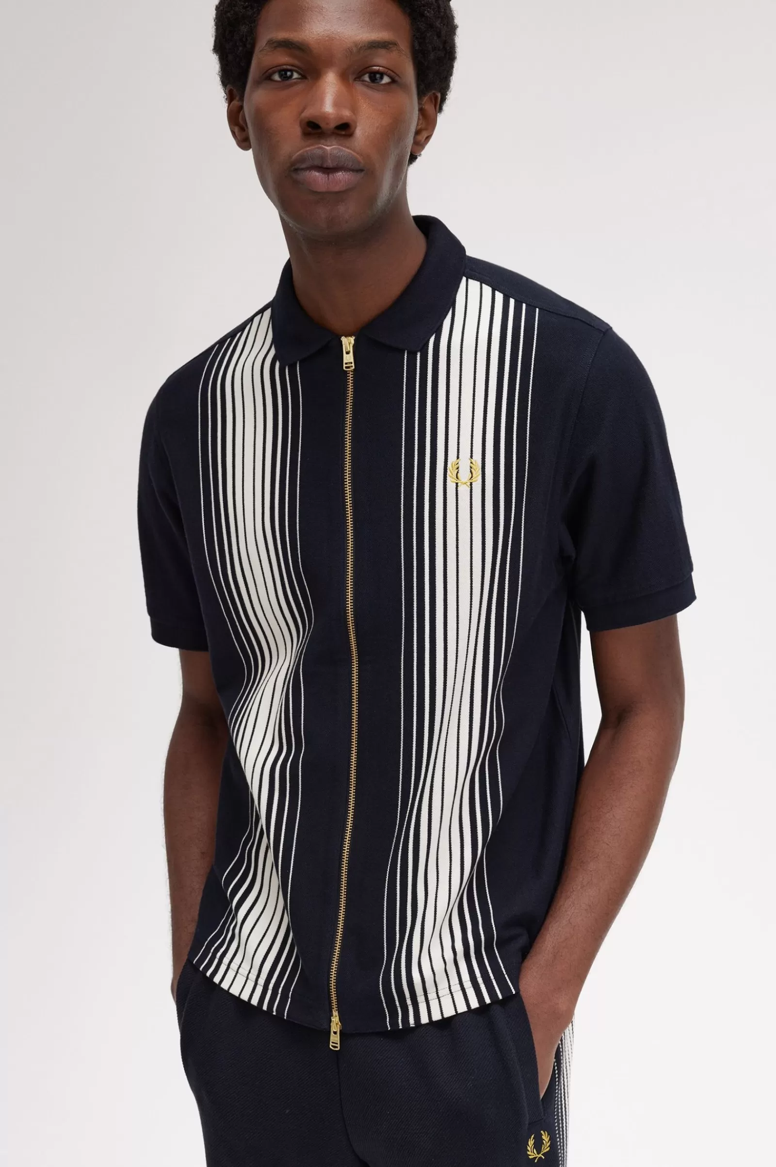MULHER Fred Perry Polo Com Fecho De Correr Integral Com Risca Ombré