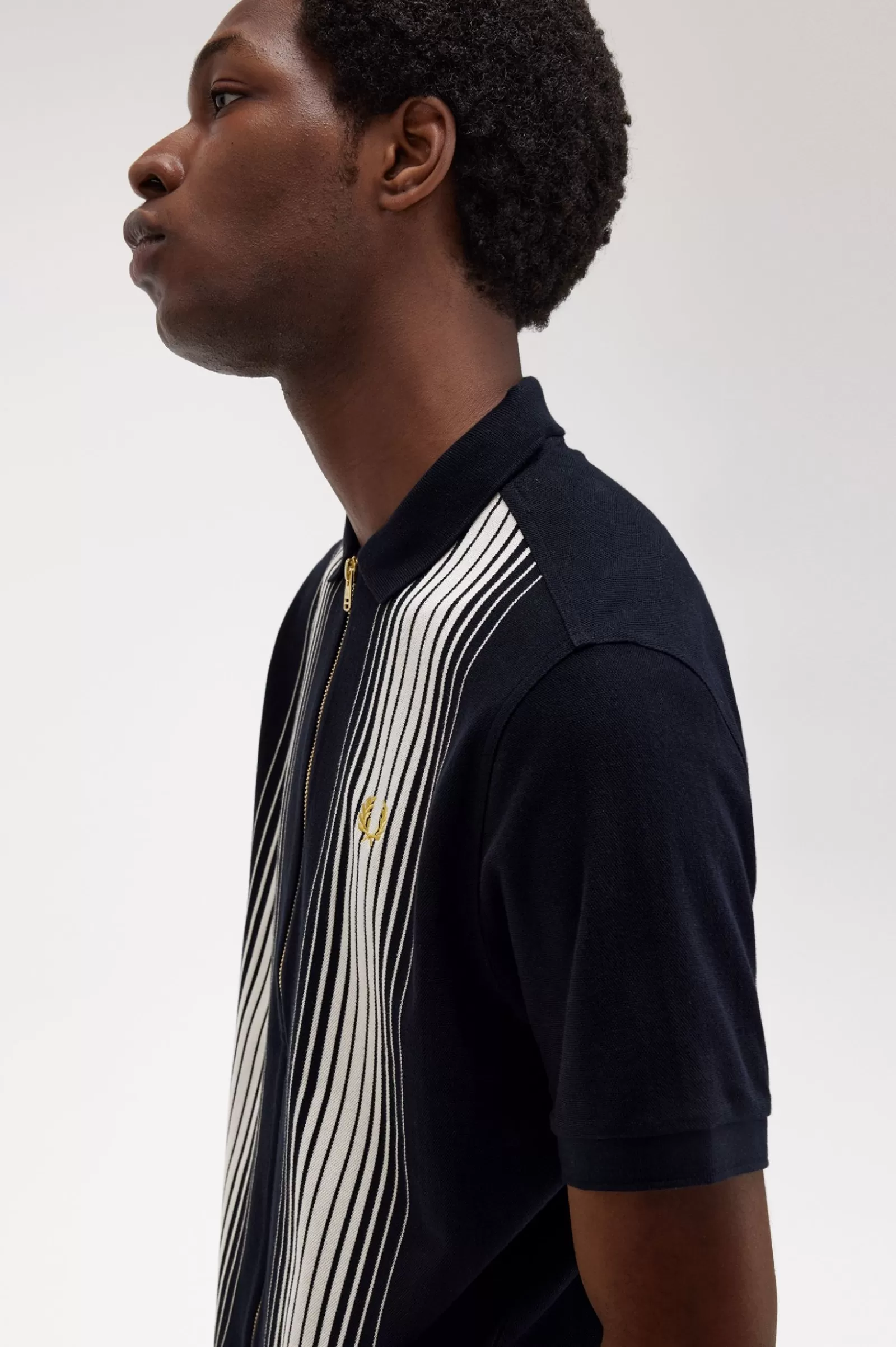 MULHER Fred Perry Polo Com Fecho De Correr Integral Com Risca Ombré