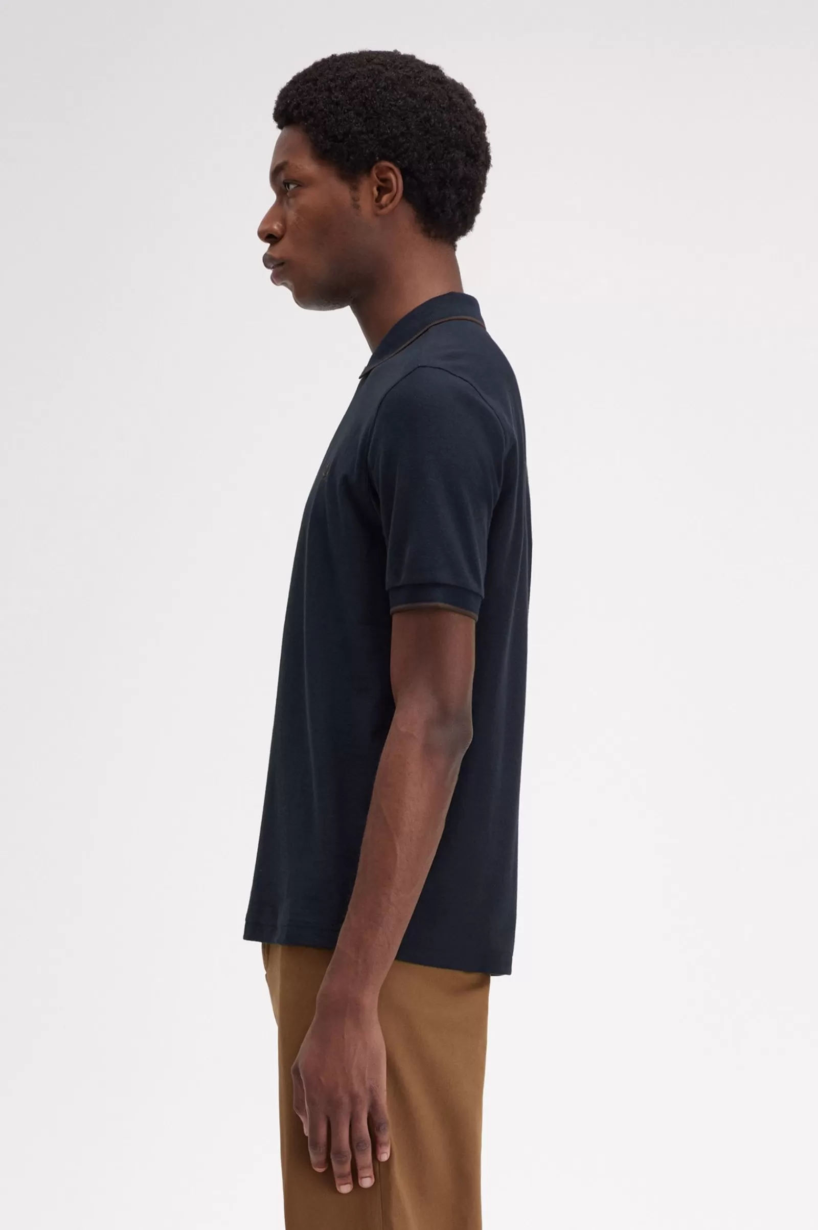 MULHER Fred Perry Polo Com Fecho De Correr Na Gola Em Piqué De Crepe