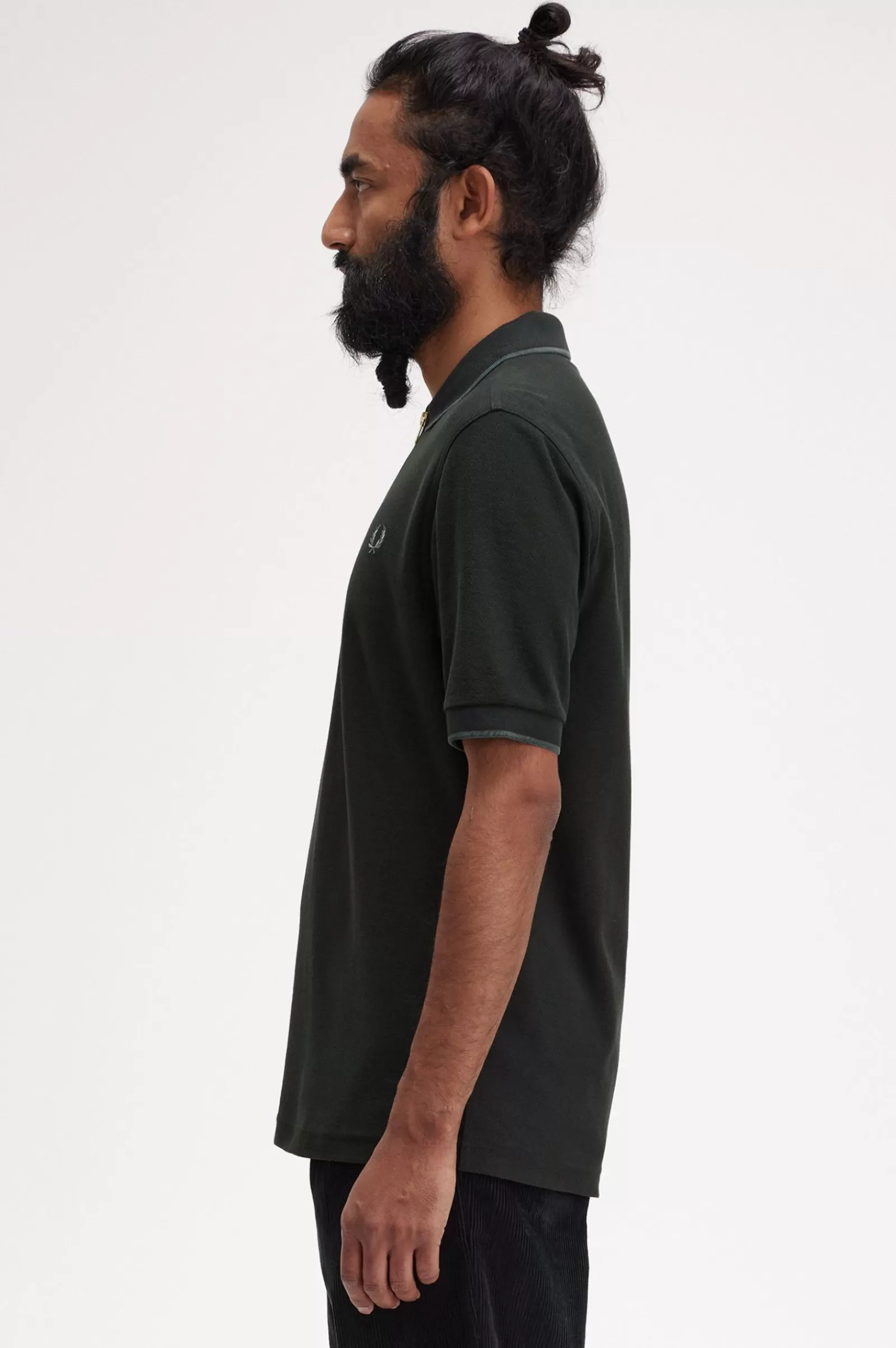 MULHER Fred Perry Polo Com Fecho De Correr Na Gola Em Piqué De Crepe