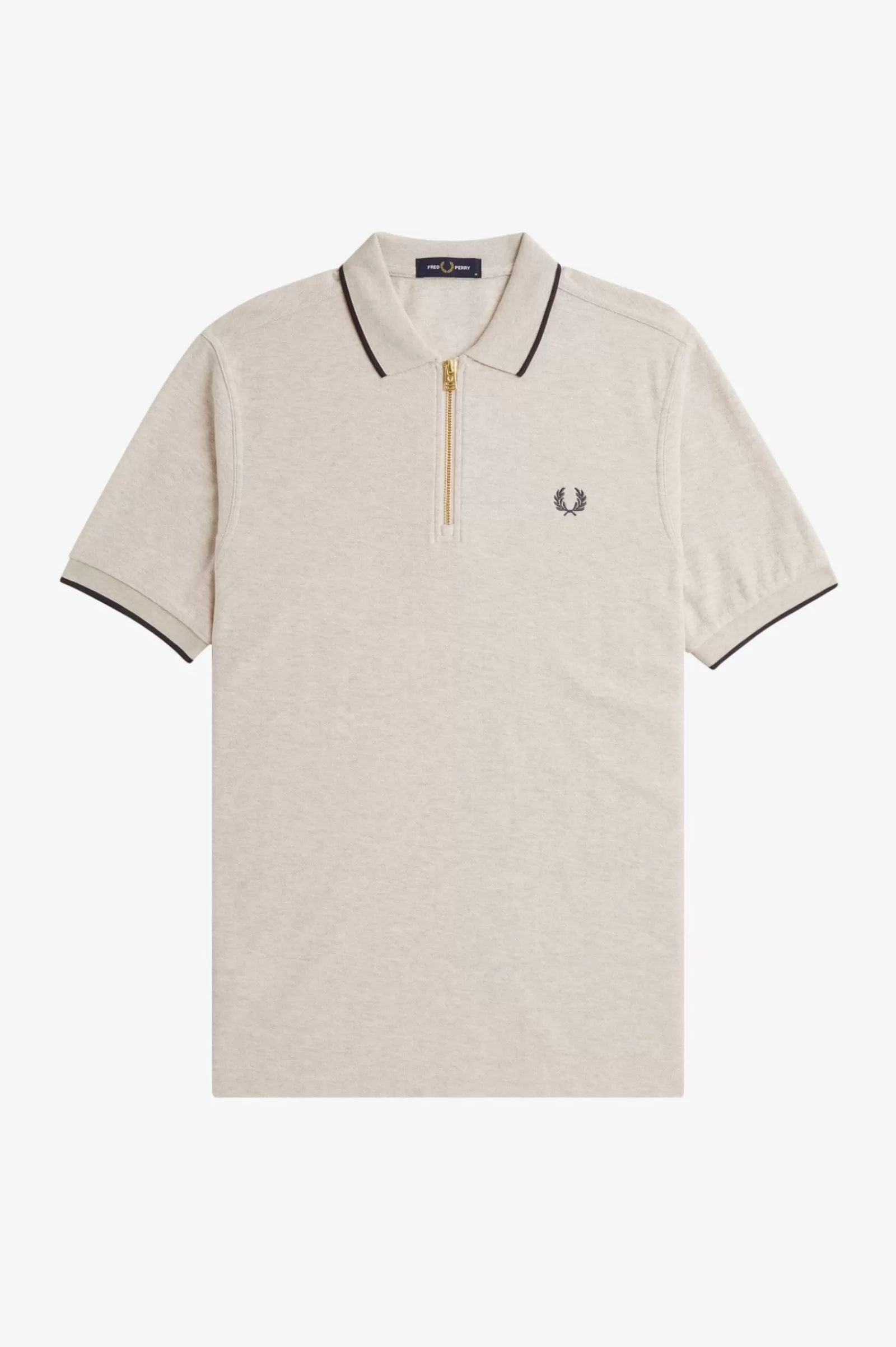 MULHER Fred Perry Polo Com Fecho De Correr Na Gola Em Piqué De Crepe
