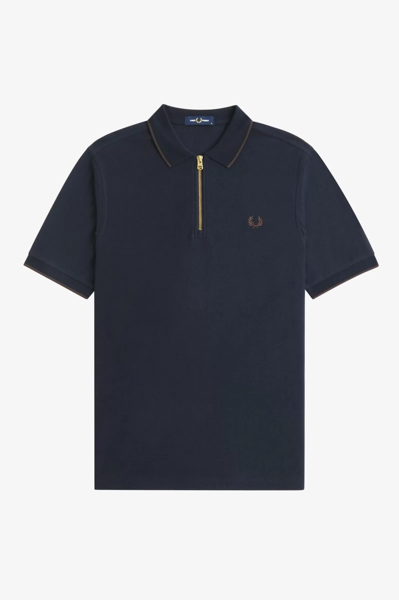 MULHER Fred Perry Polo Com Fecho De Correr Na Gola Em Piqué De Crepe