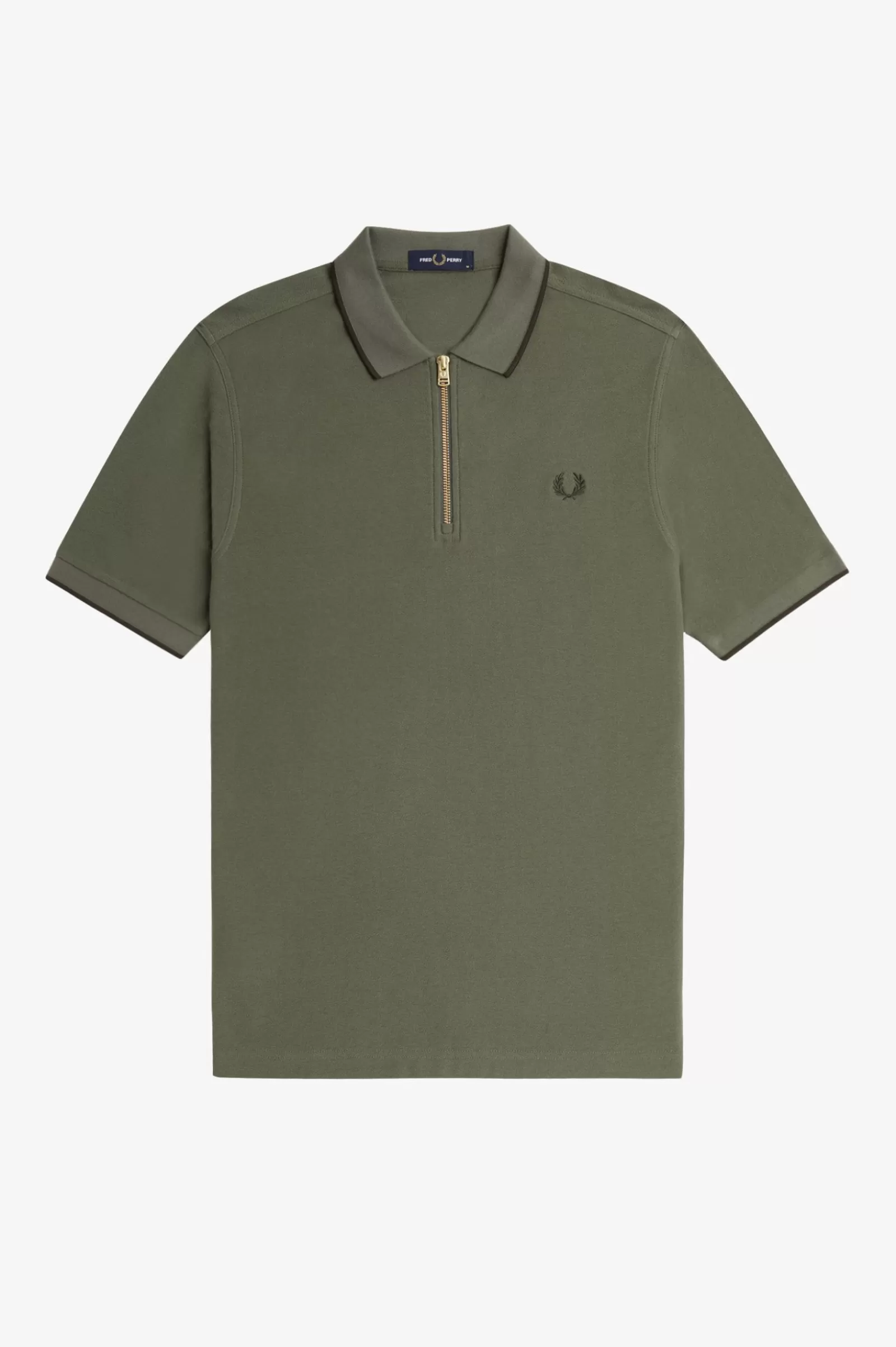 MULHER Fred Perry Polo Com Fecho De Correr Na Gola Em Piqué De Crepe