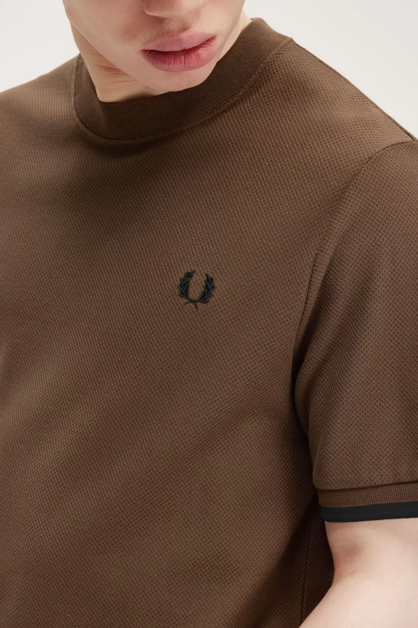 MULHER Fred Perry Polo Em Piqué Com Punhos Com Borda Com Ponto Descontínuo