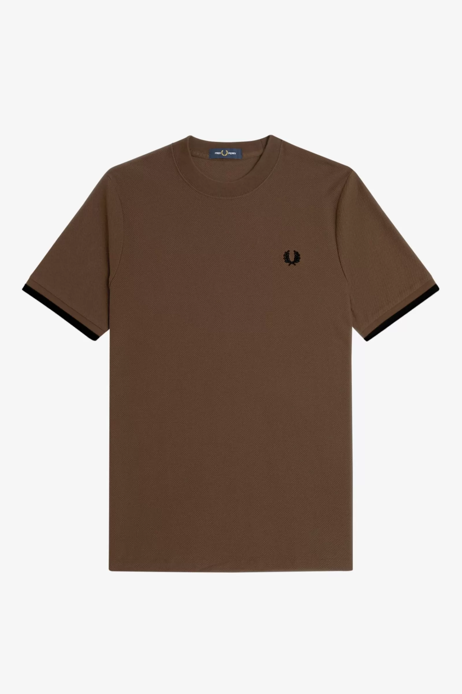 MULHER Fred Perry Polo Em Piqué Com Punhos Com Borda Com Ponto Descontínuo