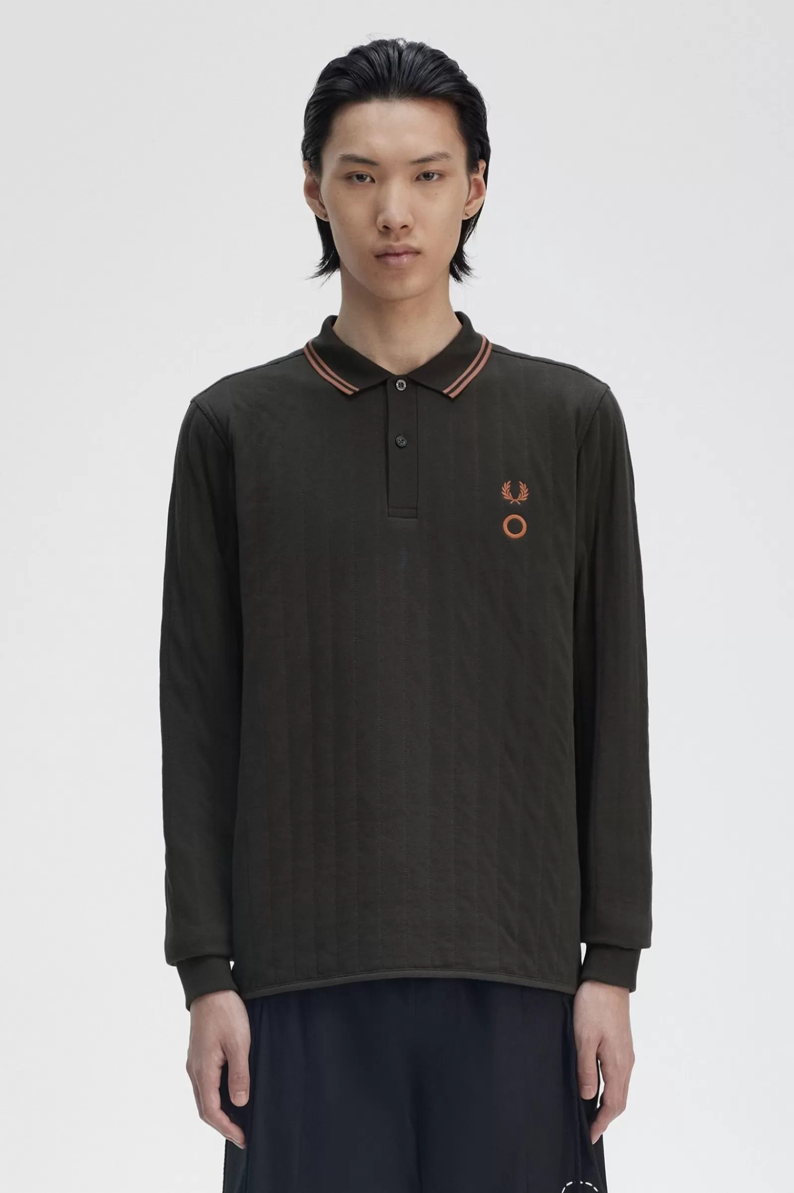 MULHER Fred Perry Polo De Manga Comprida Acolchoado