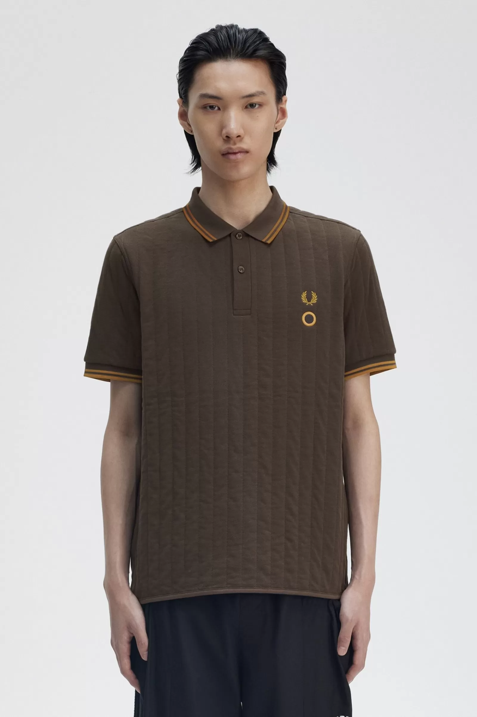 MULHER Fred Perry Polo De Manga Curta Acolchoado