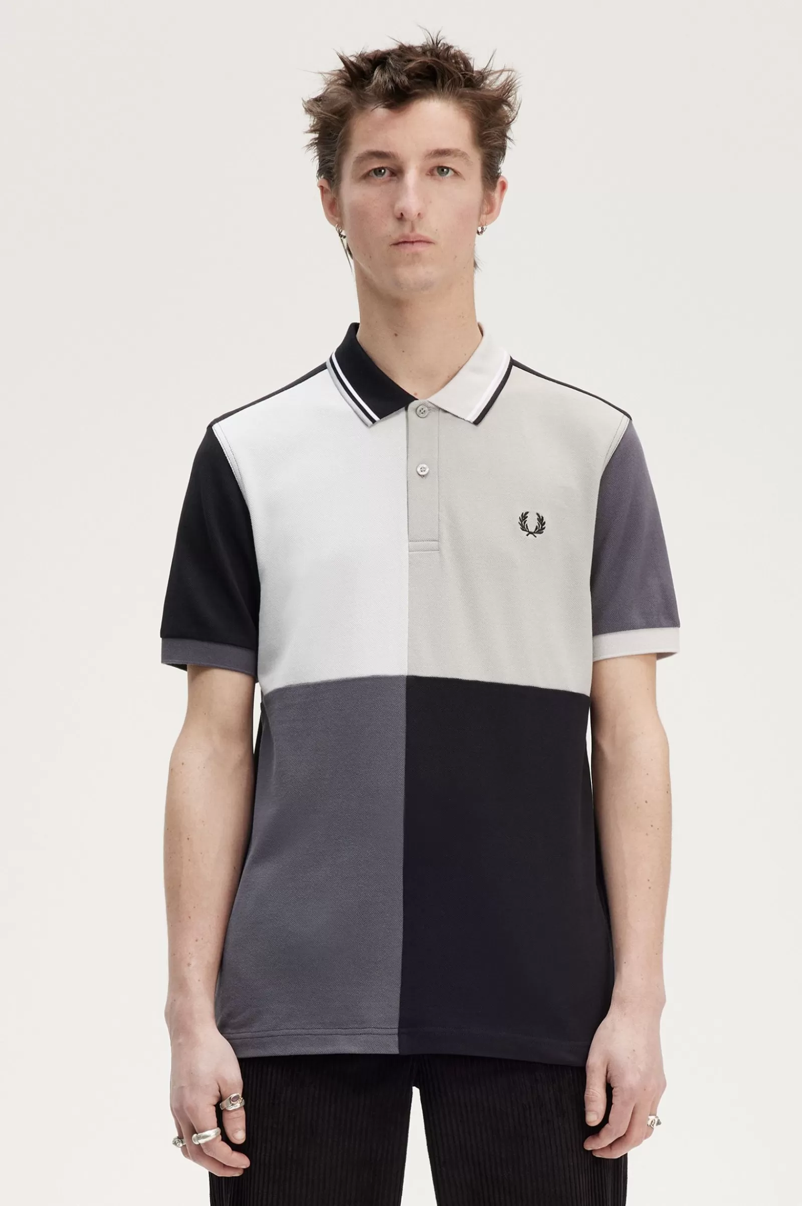 MULHER Fred Perry Polo Patchwork