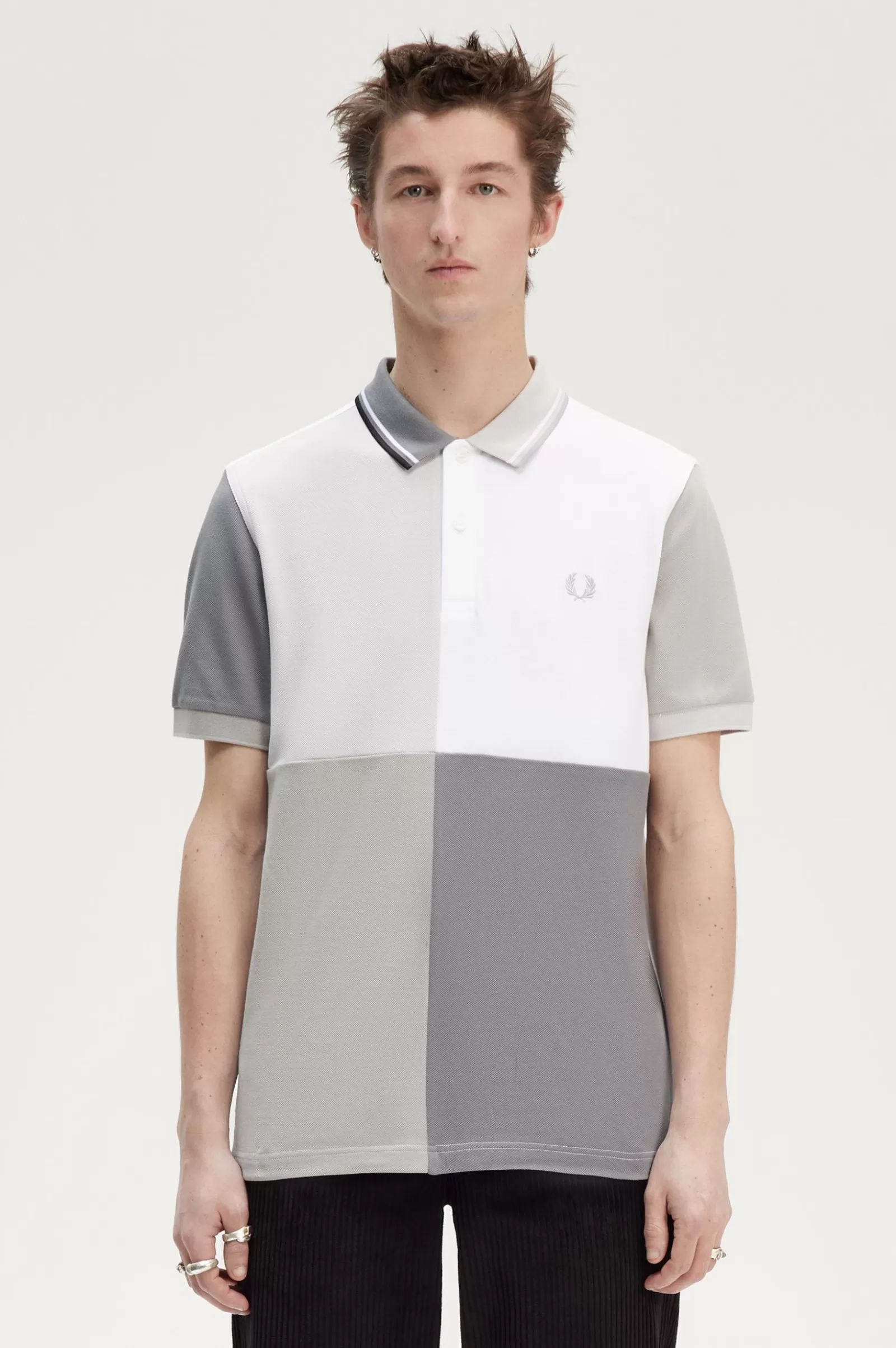 MULHER Fred Perry Polo Patchwork