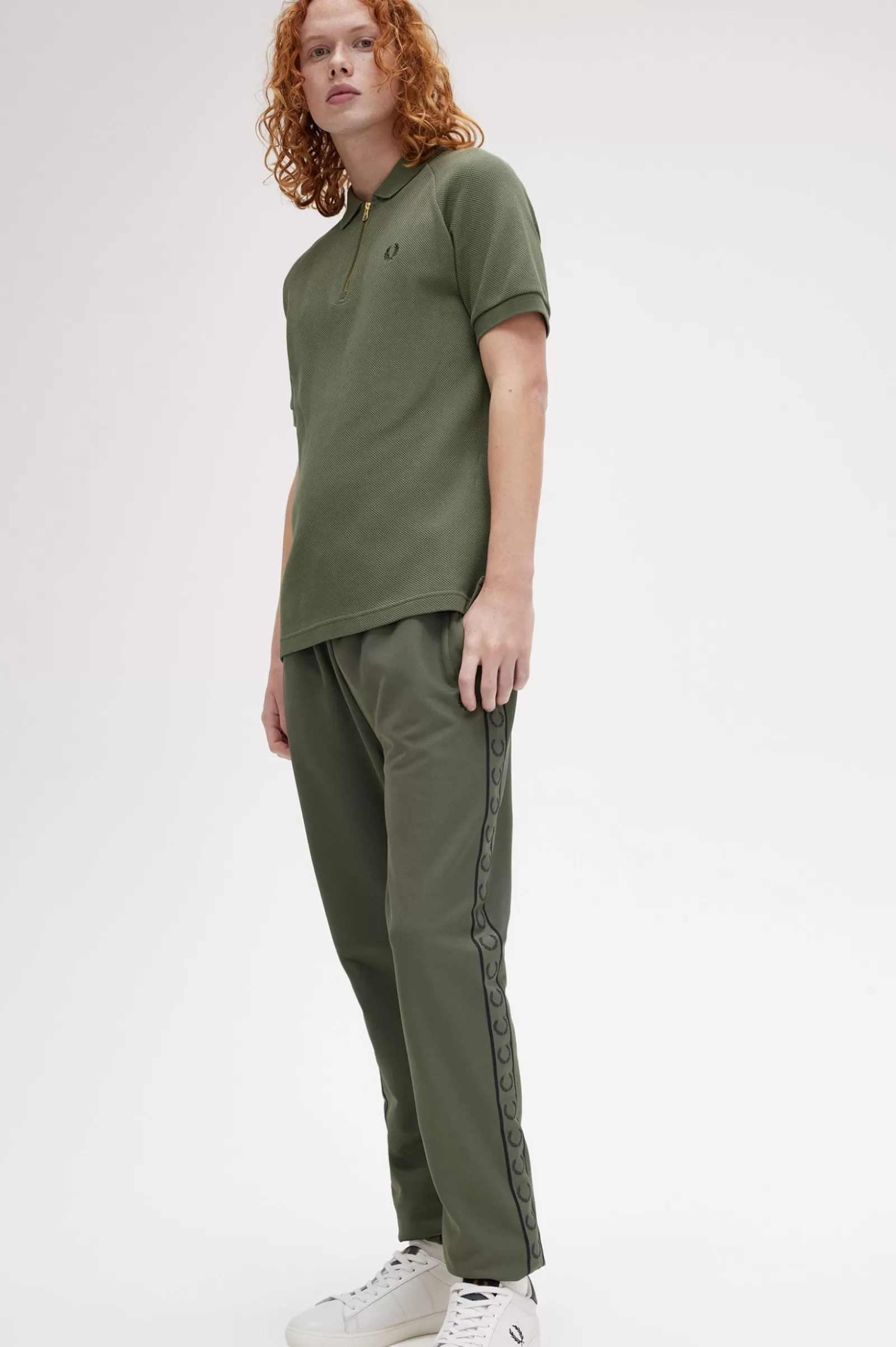 MULHER Fred Perry Polo Texturado Com Fecho De Correr Na Gola