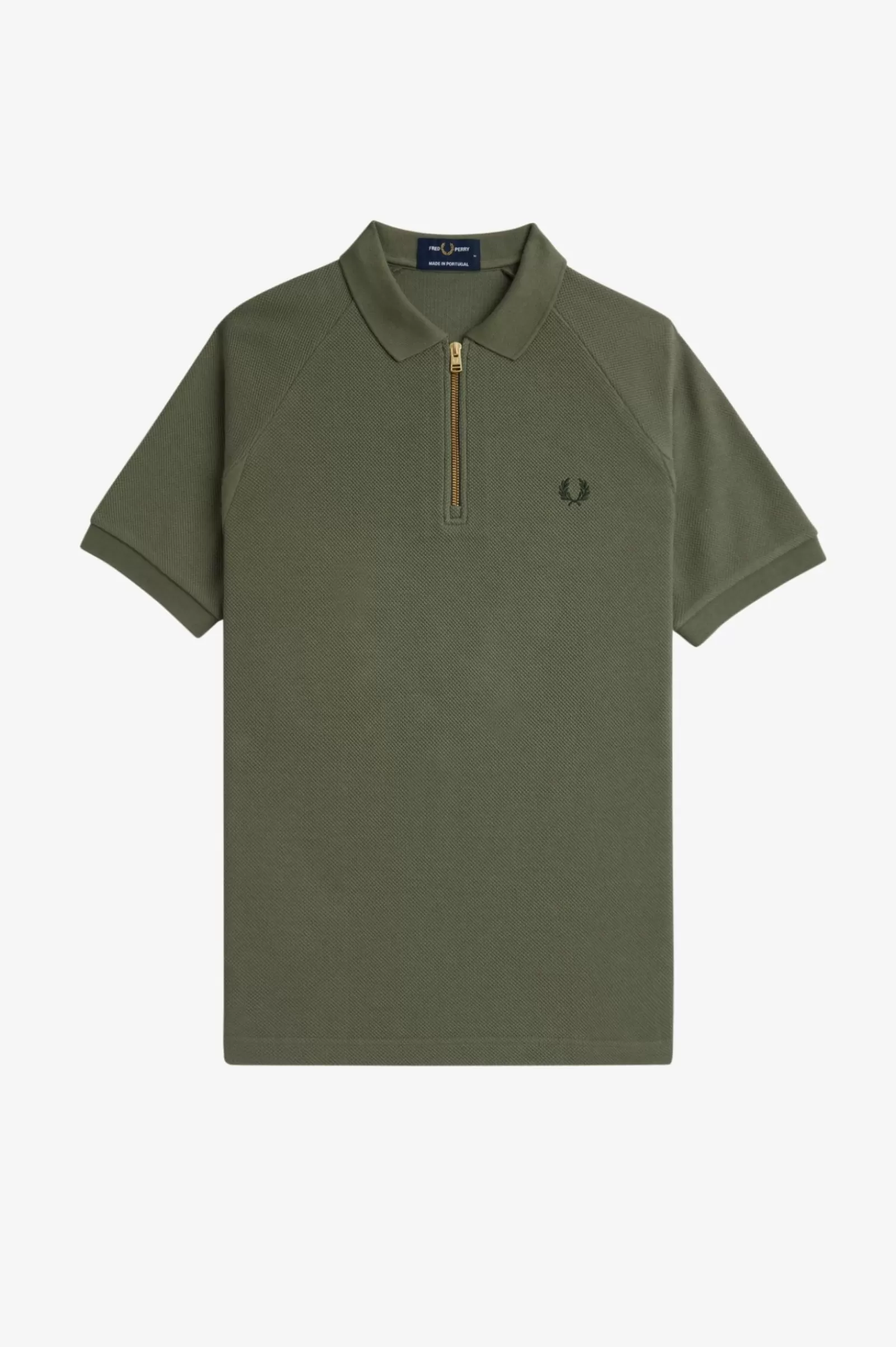 MULHER Fred Perry Polo Texturado Com Fecho De Correr Na Gola